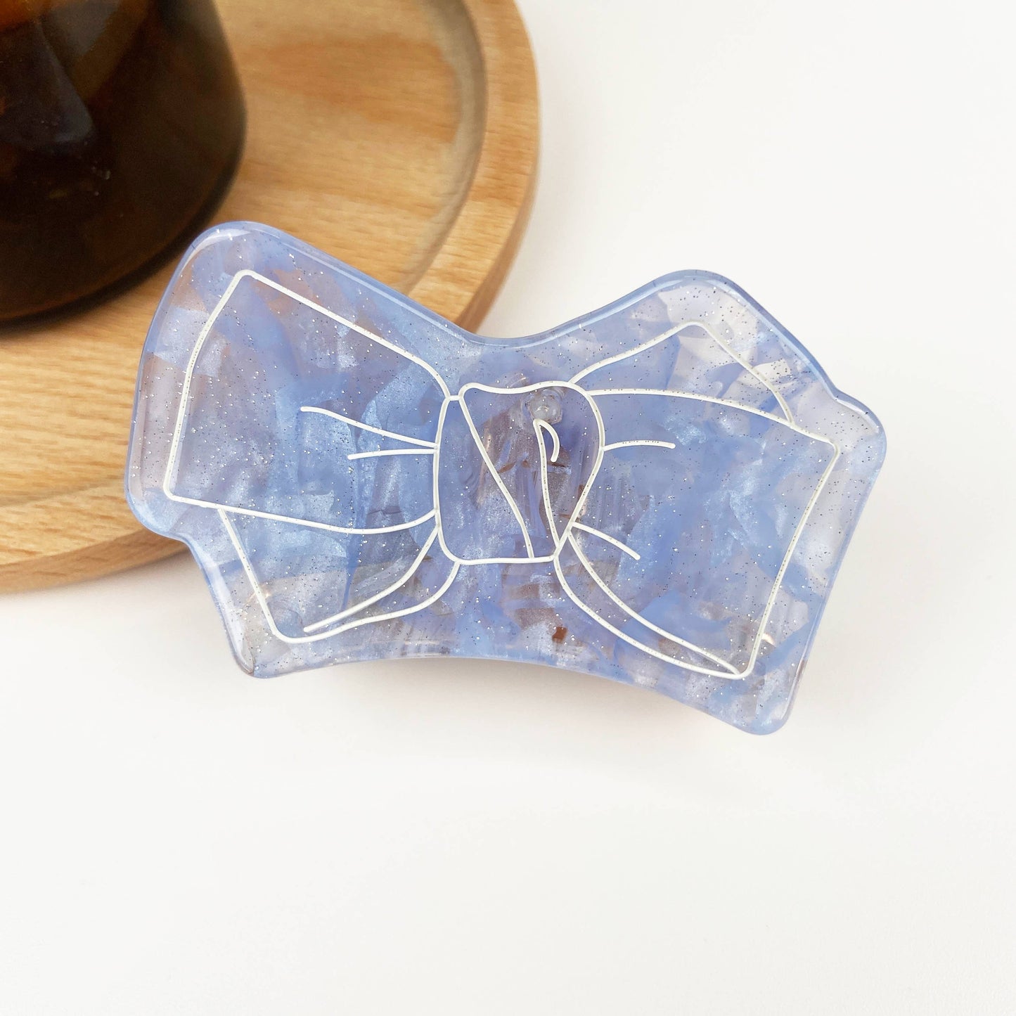 Bow Hair Clip: Blue