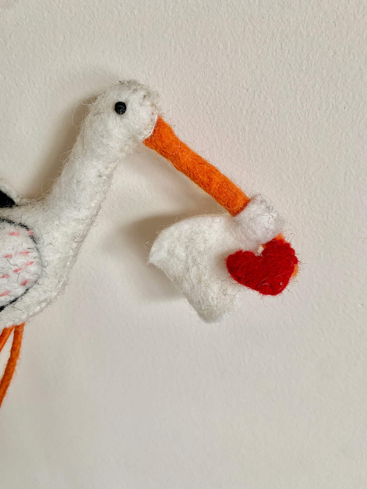 Felt Stork Decoration