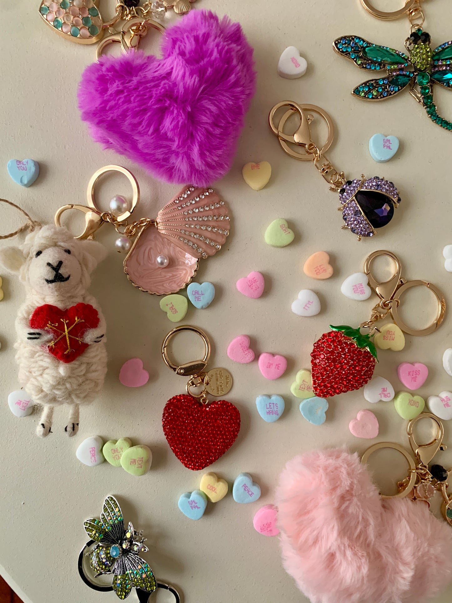 Pearled Clam Bag Charm