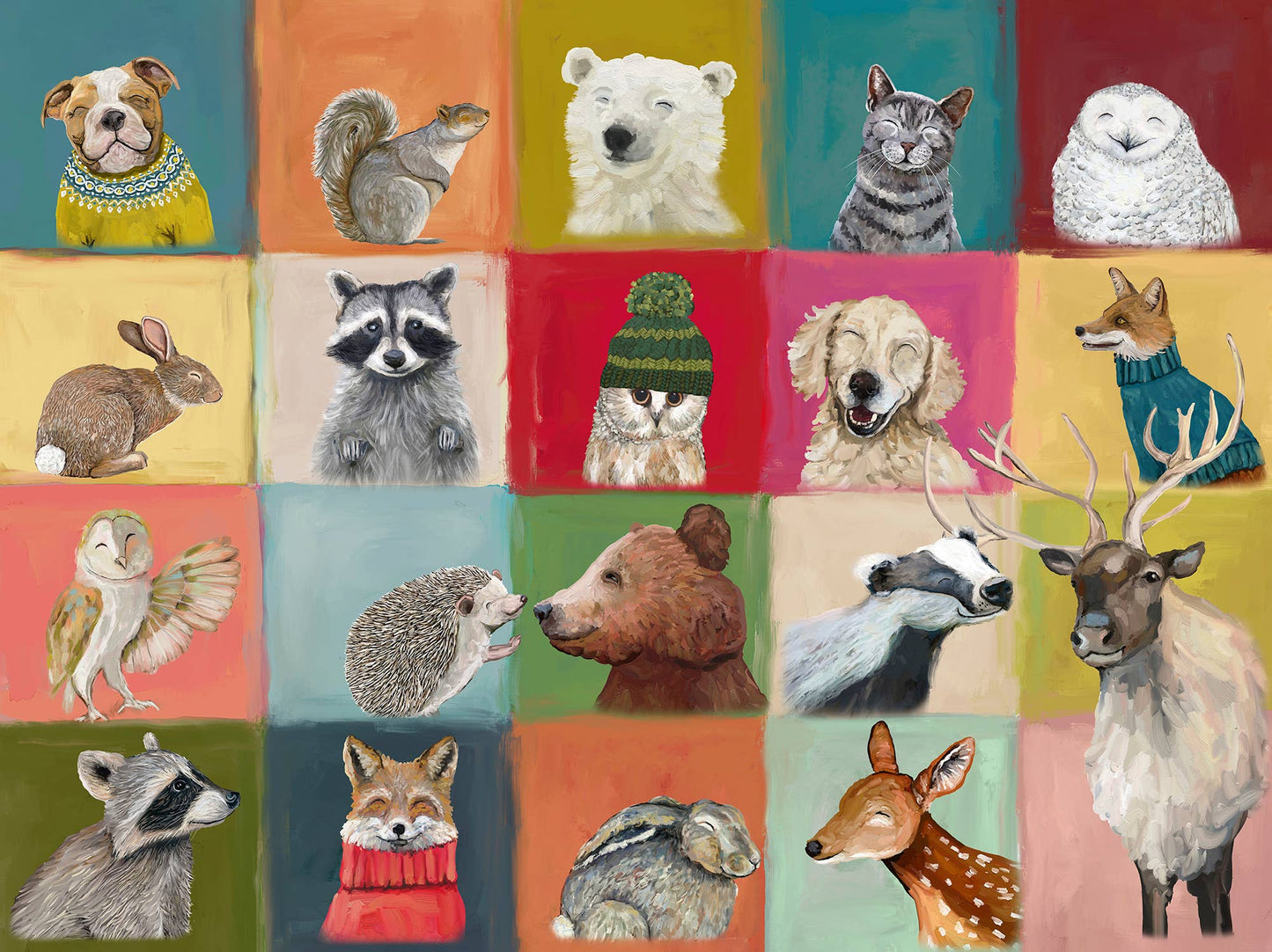 Colorblock Creatures by Cathy Walters Puzzle