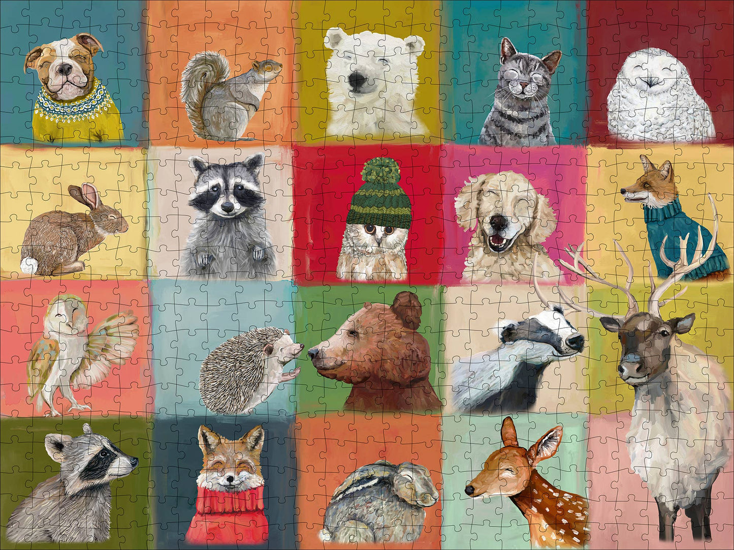 Colorblock Creatures by Cathy Walters Puzzle