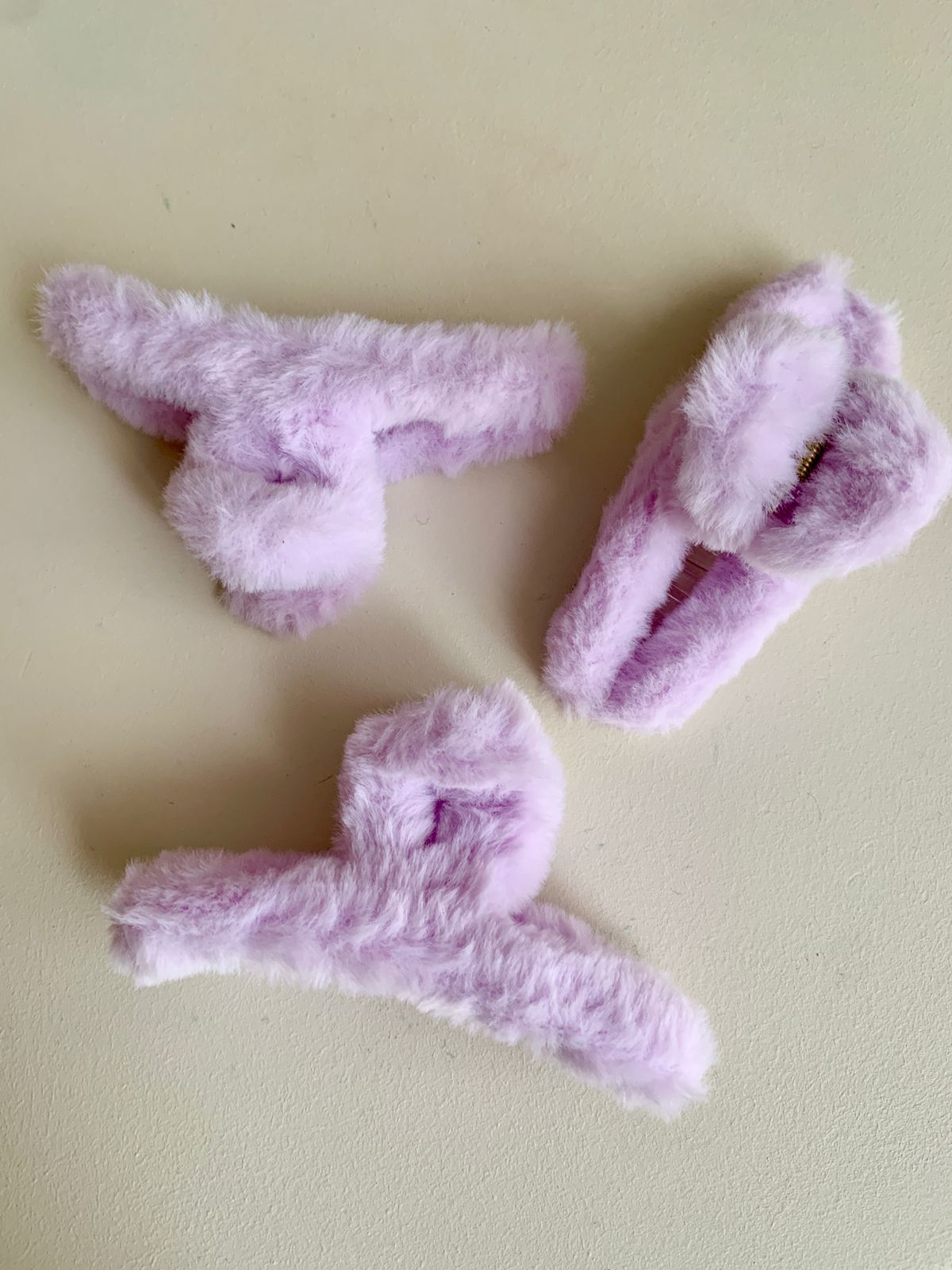 Fluffy Lavender Hair Claw