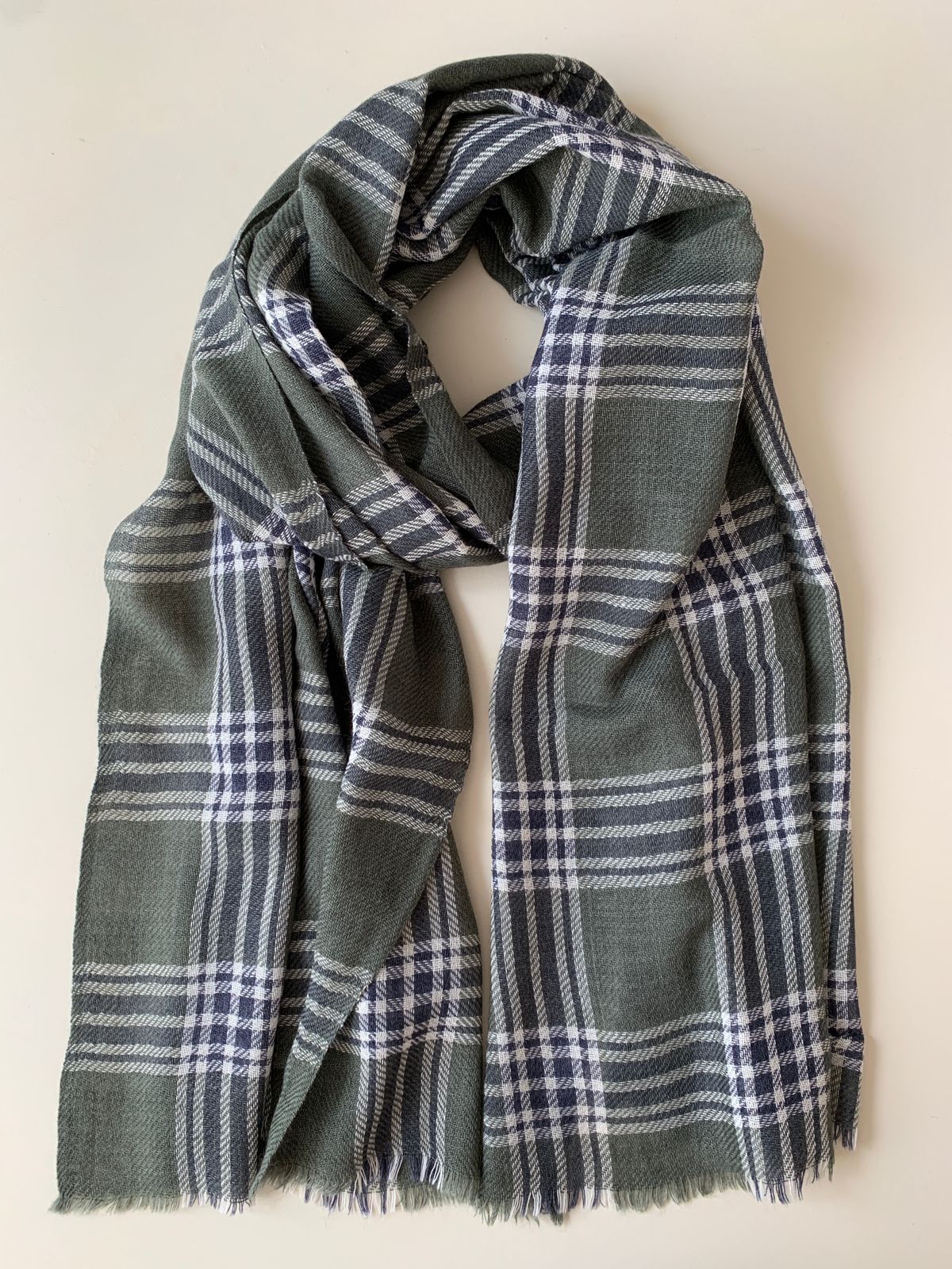 Green Plaid Scarf
