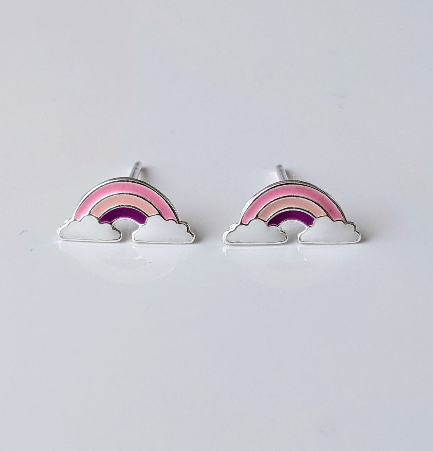Pink Rose Rainbow Stud