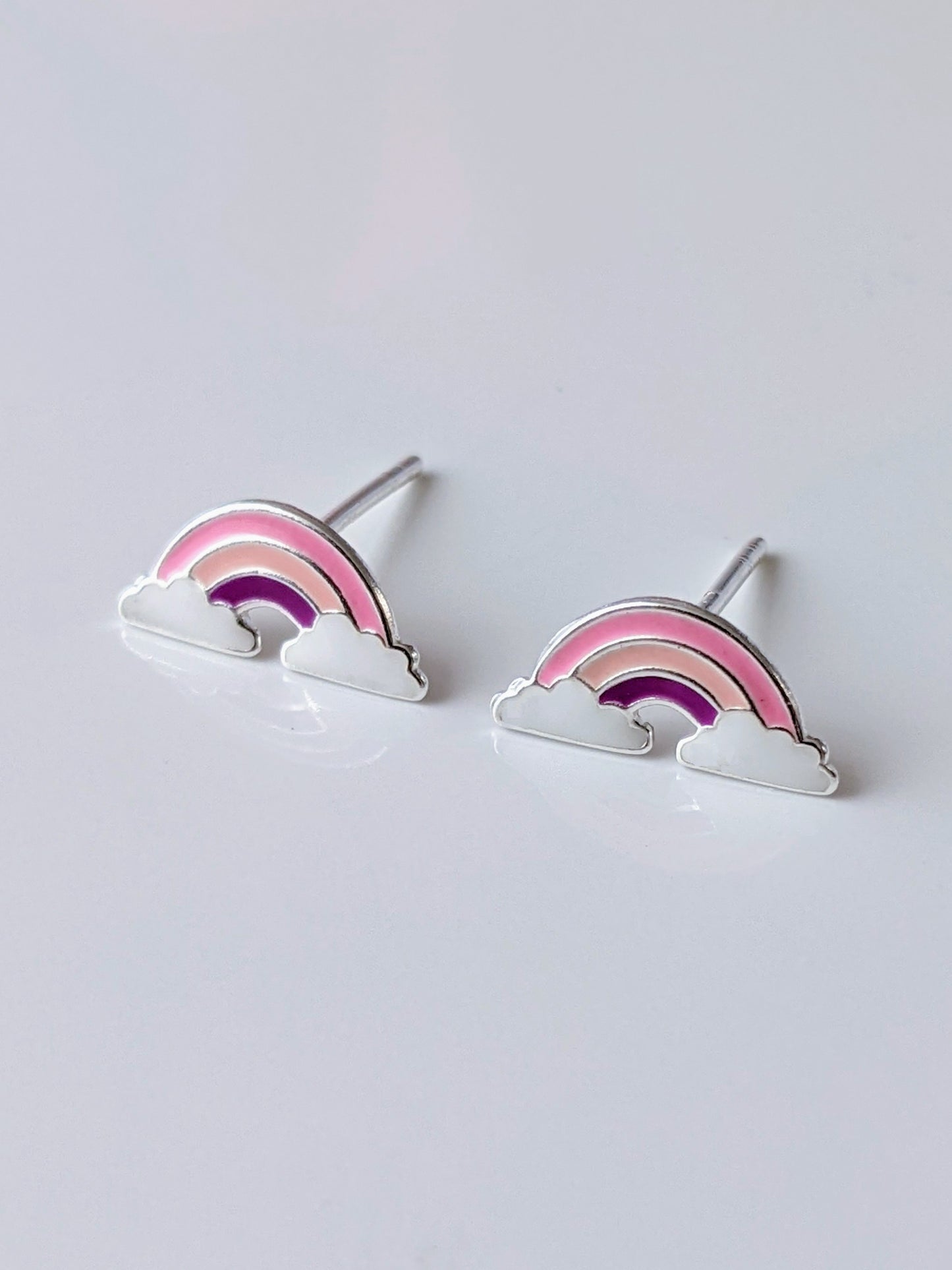 Pink Rose Rainbow Stud