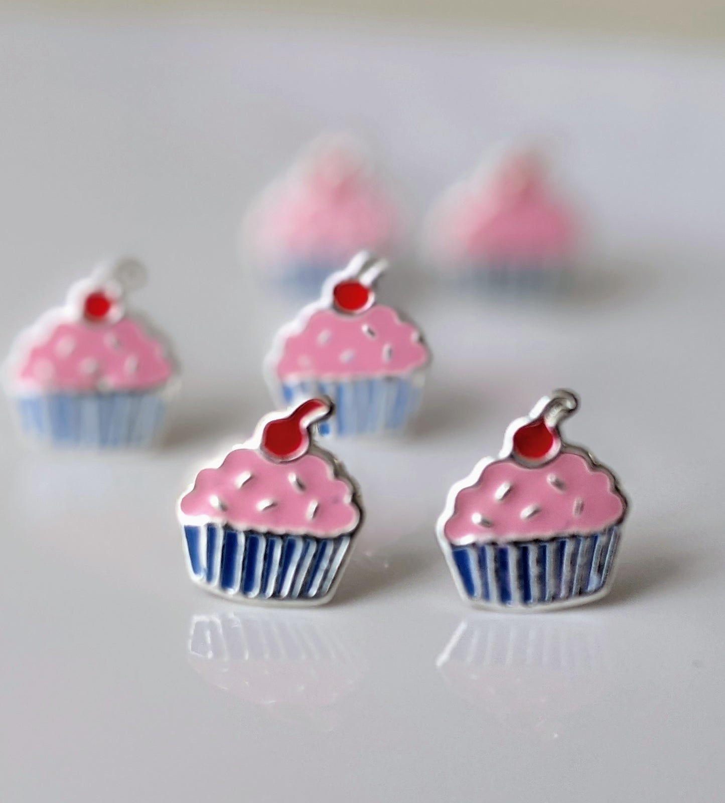 Pink Cupcake Stud