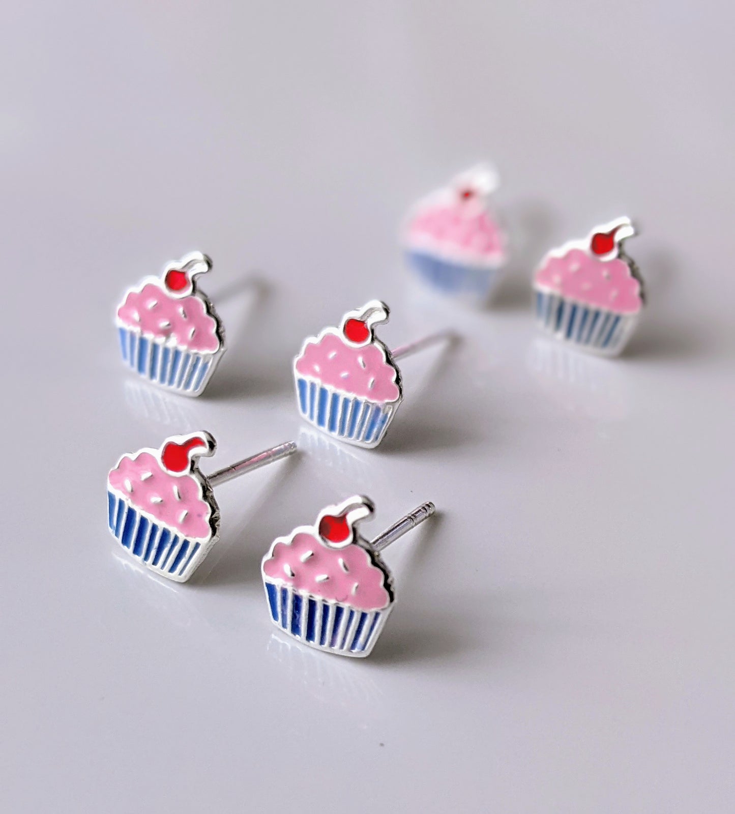 Pink Cupcake Stud