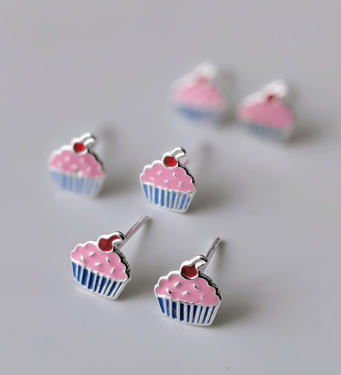 Pink Cupcake Stud