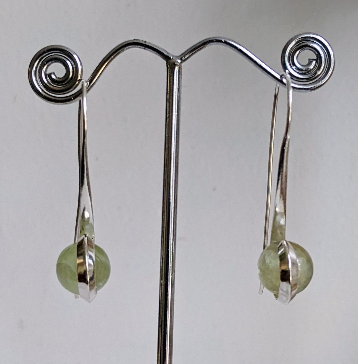 Halley's Earring- Prehnite