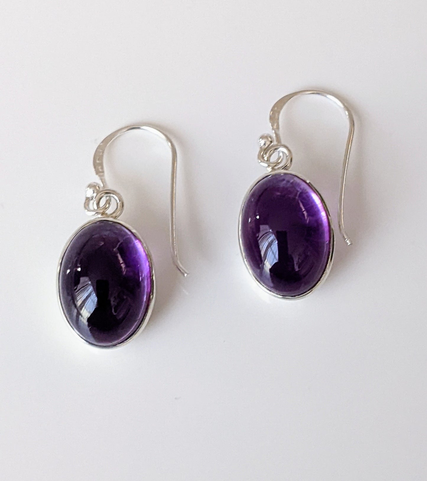 Amethyst Oval Earrings