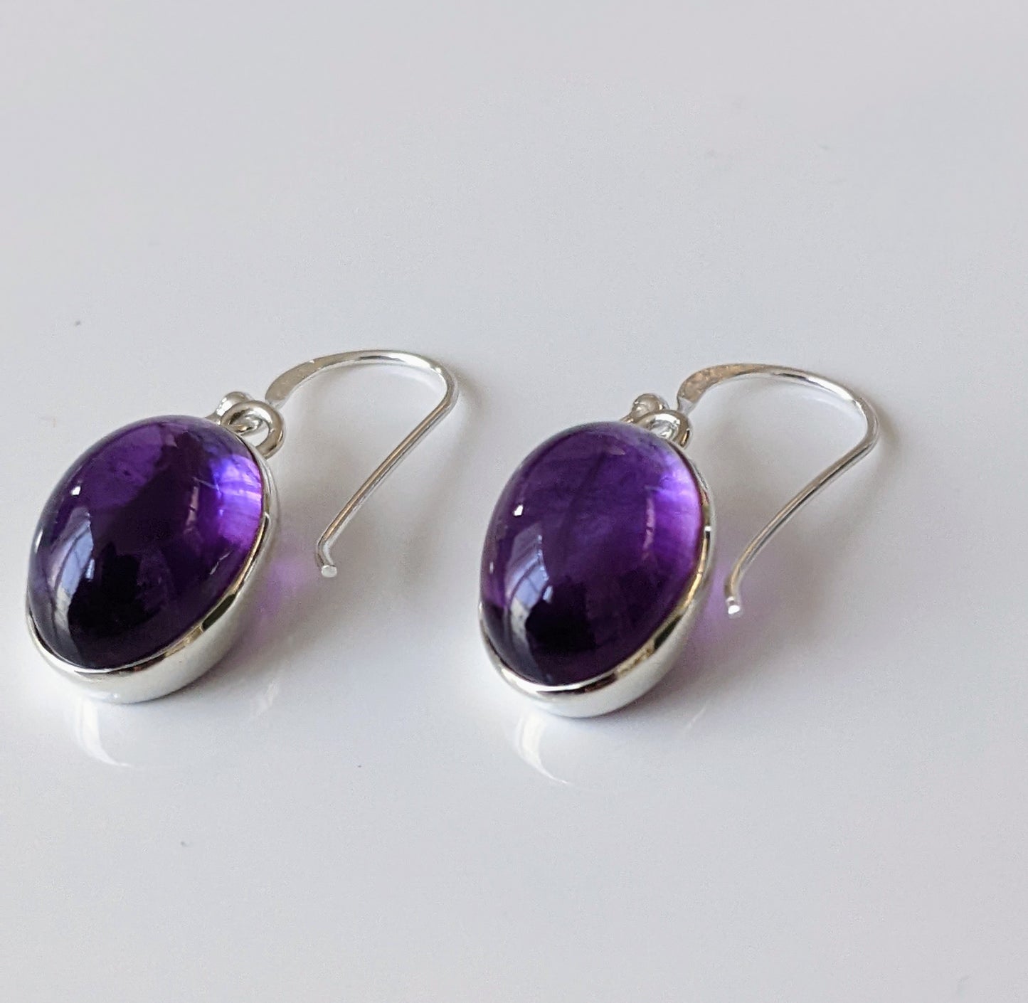 Amethyst Oval Earrings