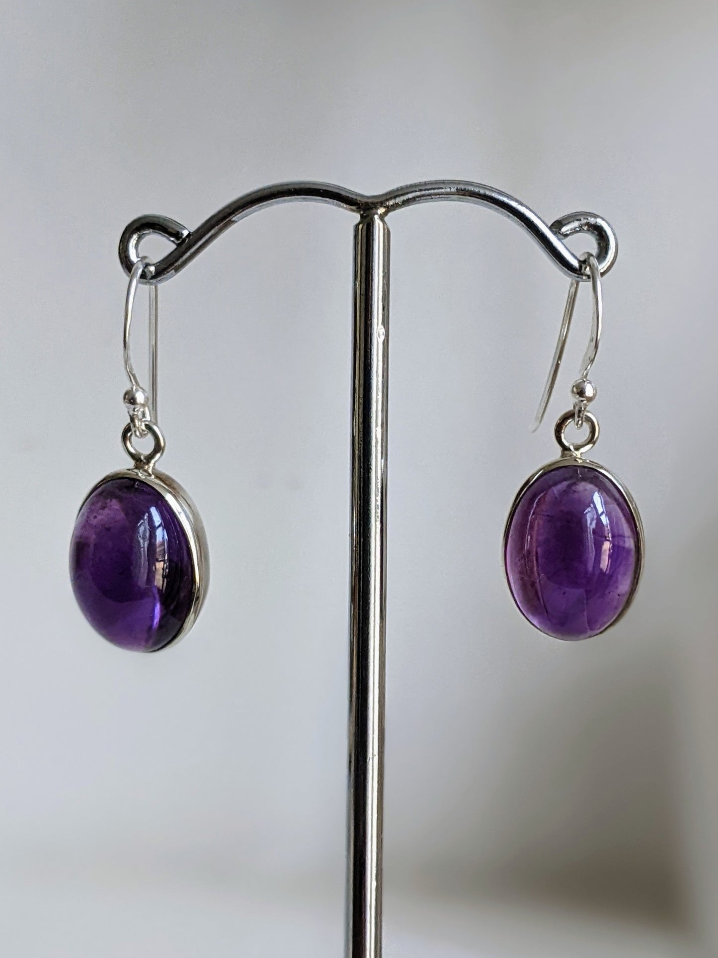 Amethyst Oval Earrings