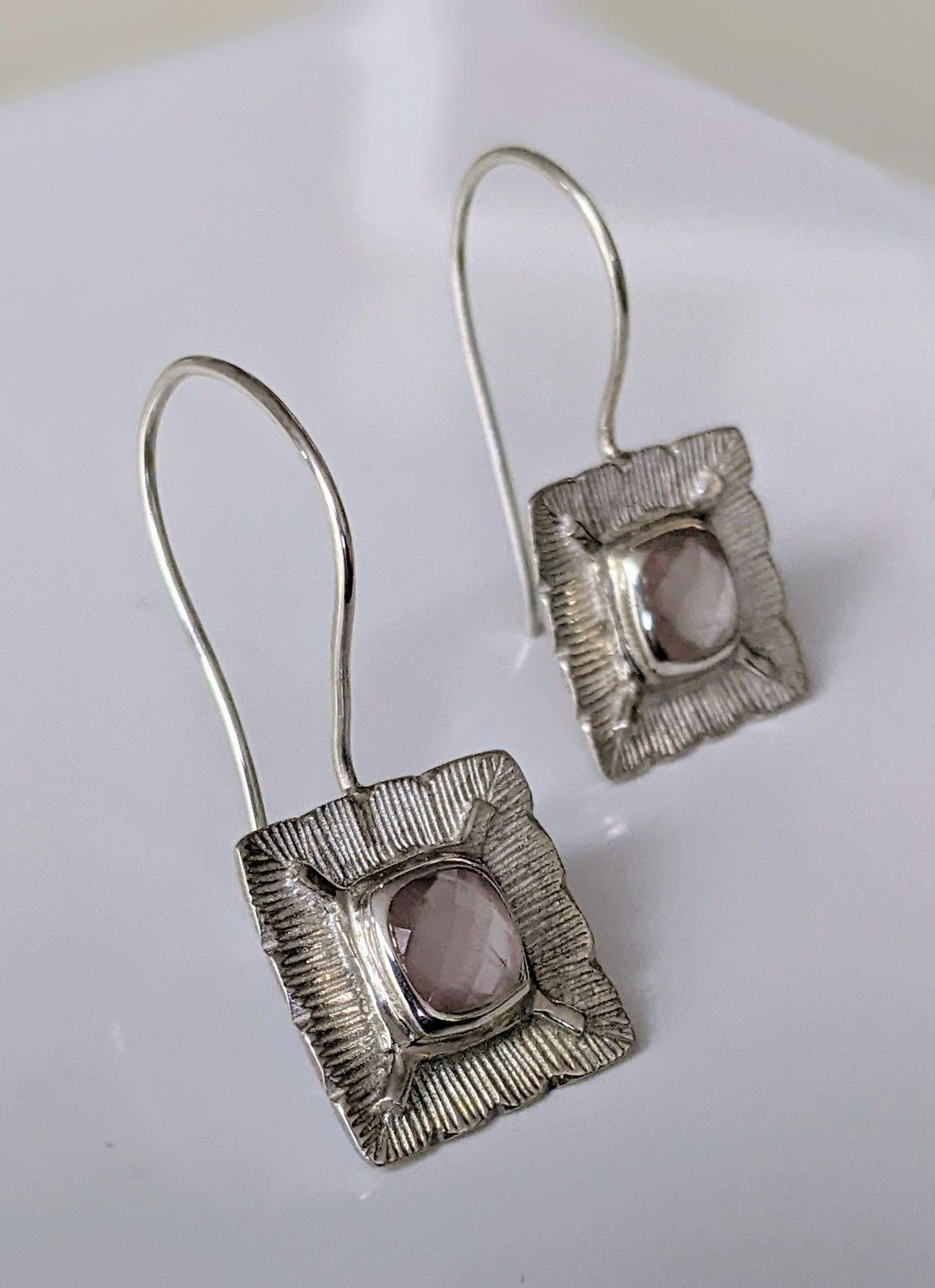 Catherine Rose Quartz Earrings