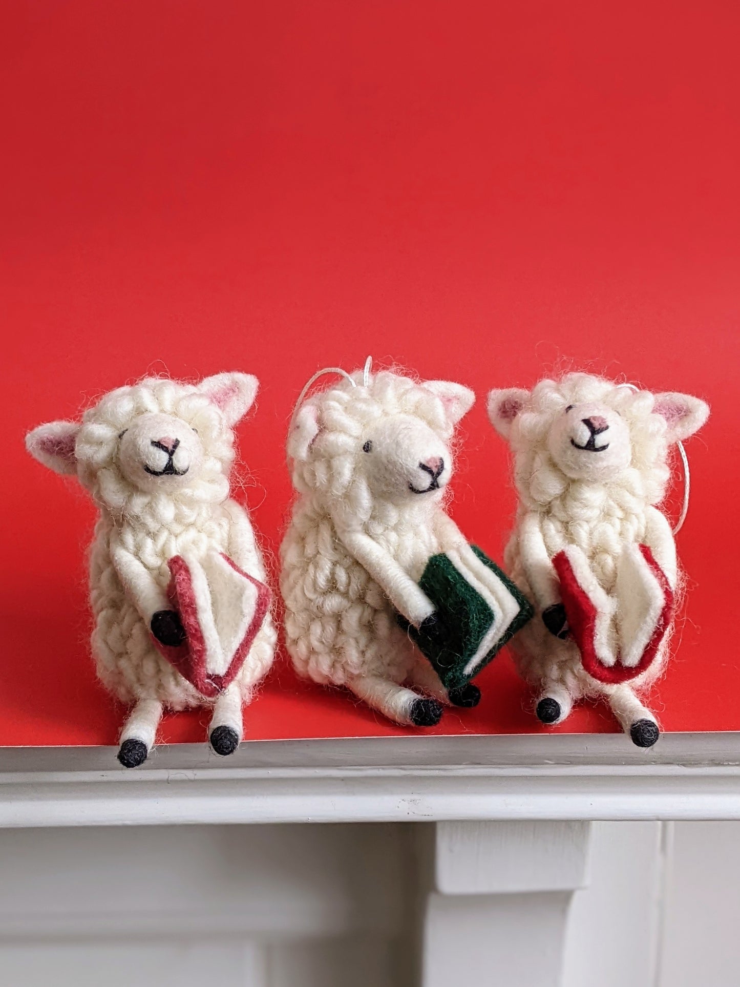Book Lover Sheep Ornament