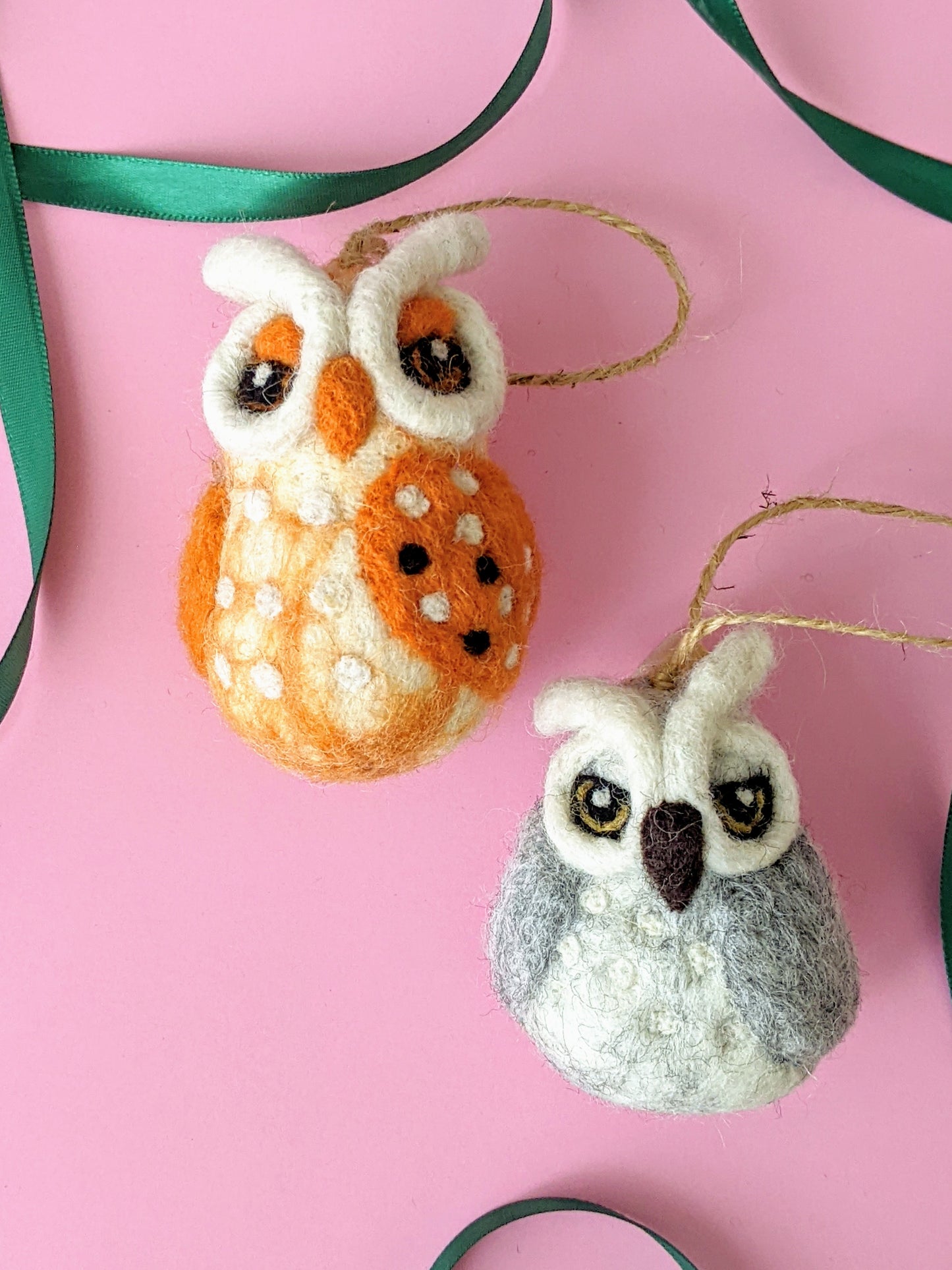 Owl Ornament Needle felted