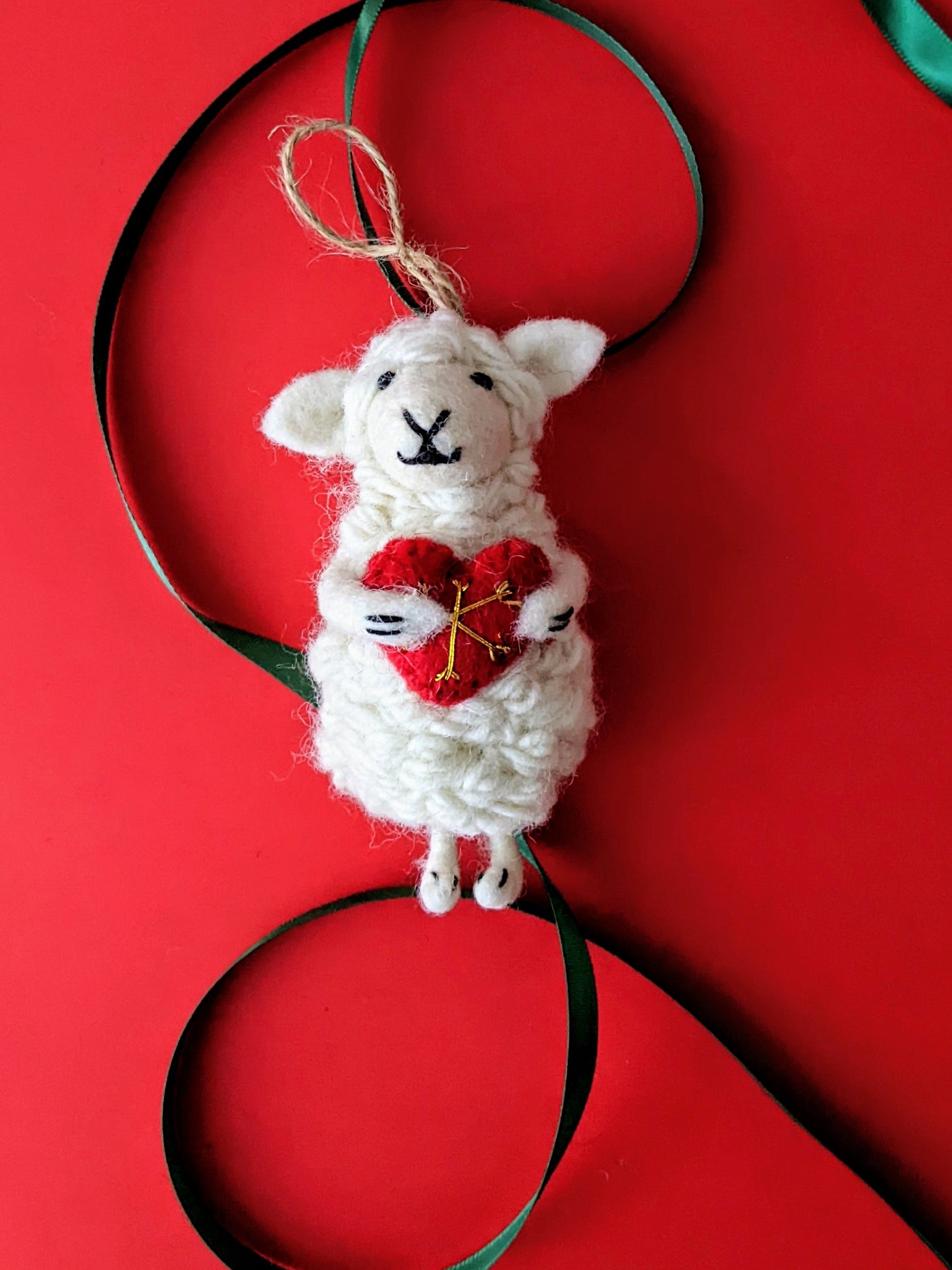 Heart on my Sheep Ornament