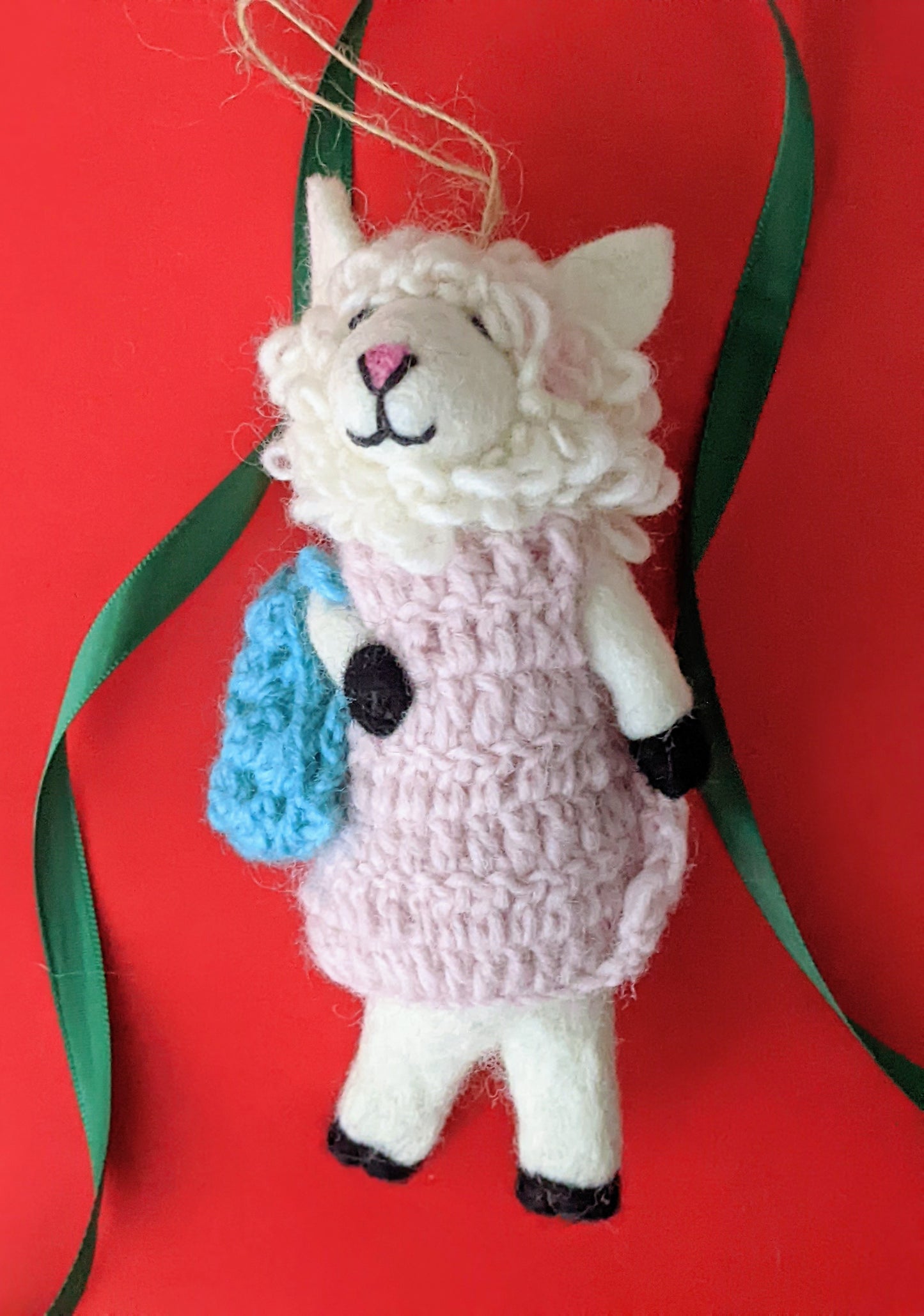 Handmade Felt Matriarch Sheep Ornament