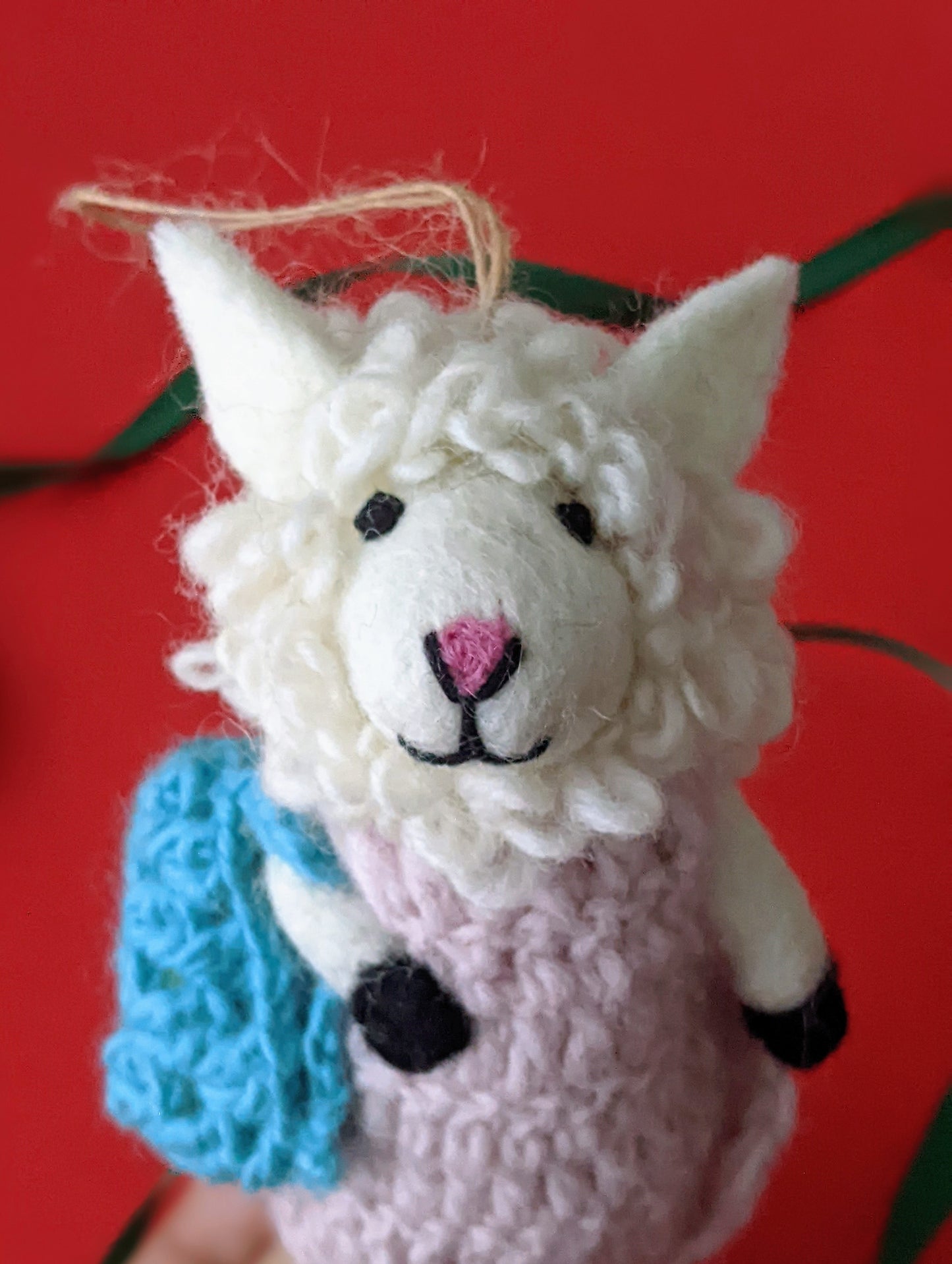 Handmade Felt Matriarch Sheep Ornament
