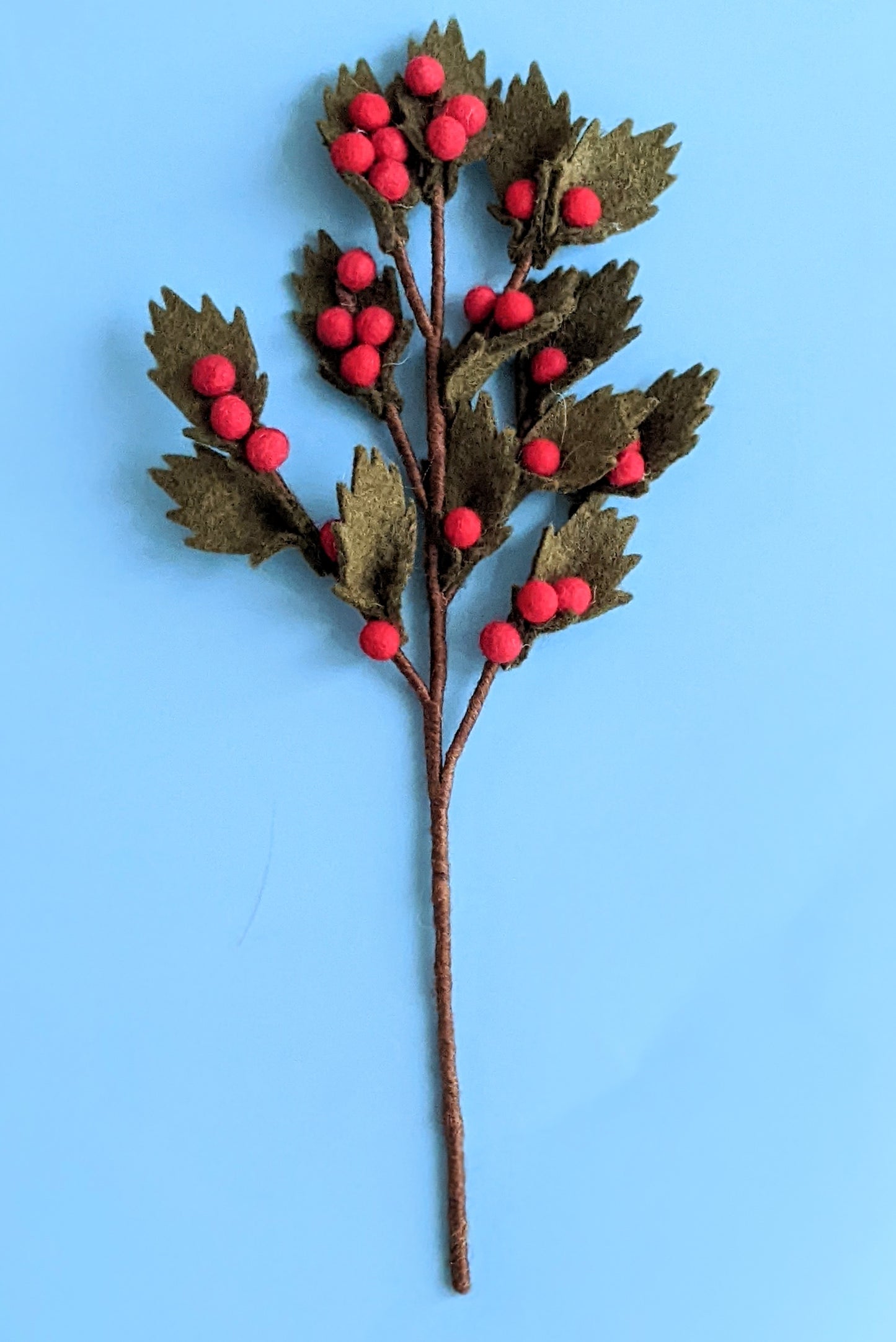 Felt Holly Branch