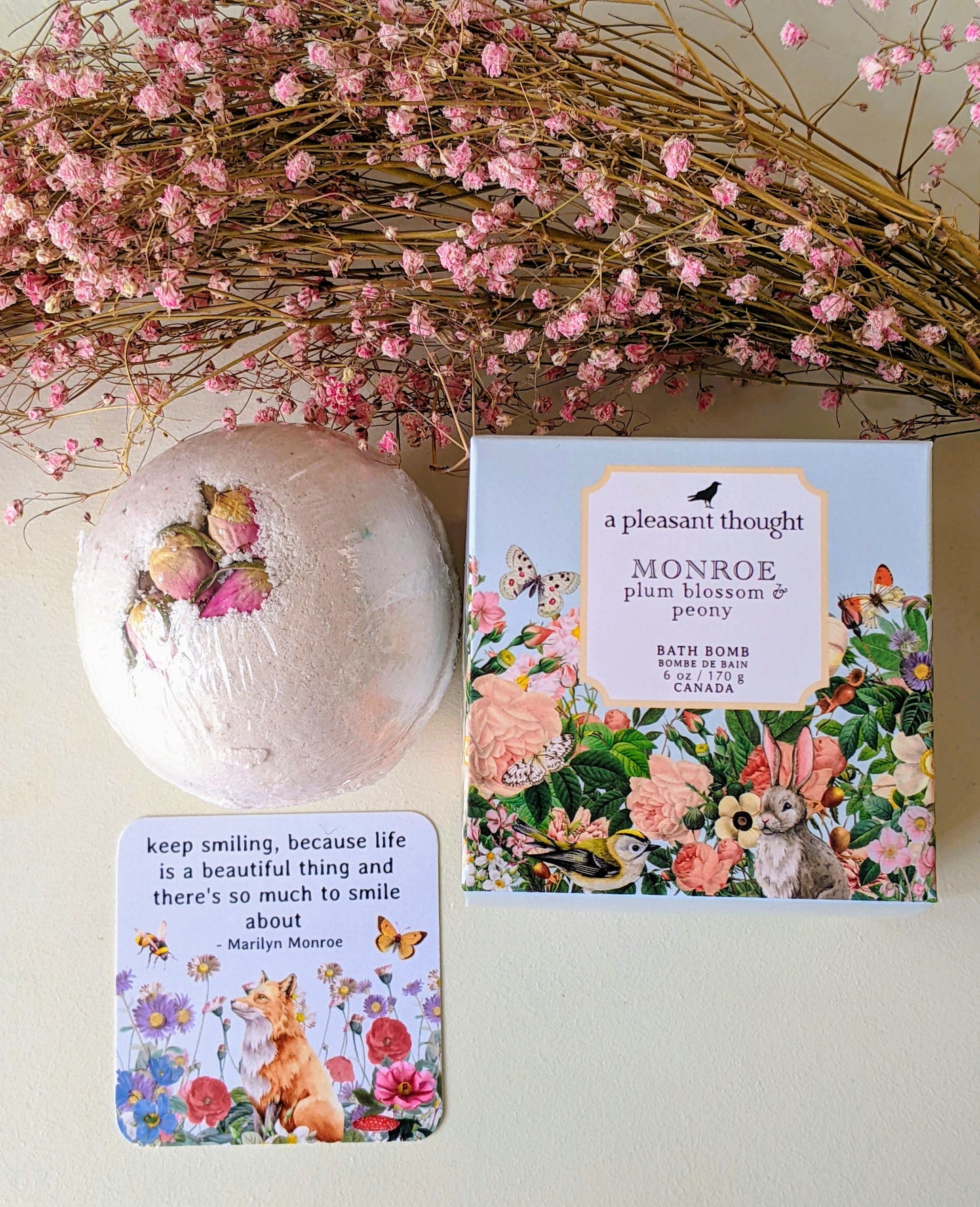 Monroe | Plum Blossom & Peony | Bath Bomb