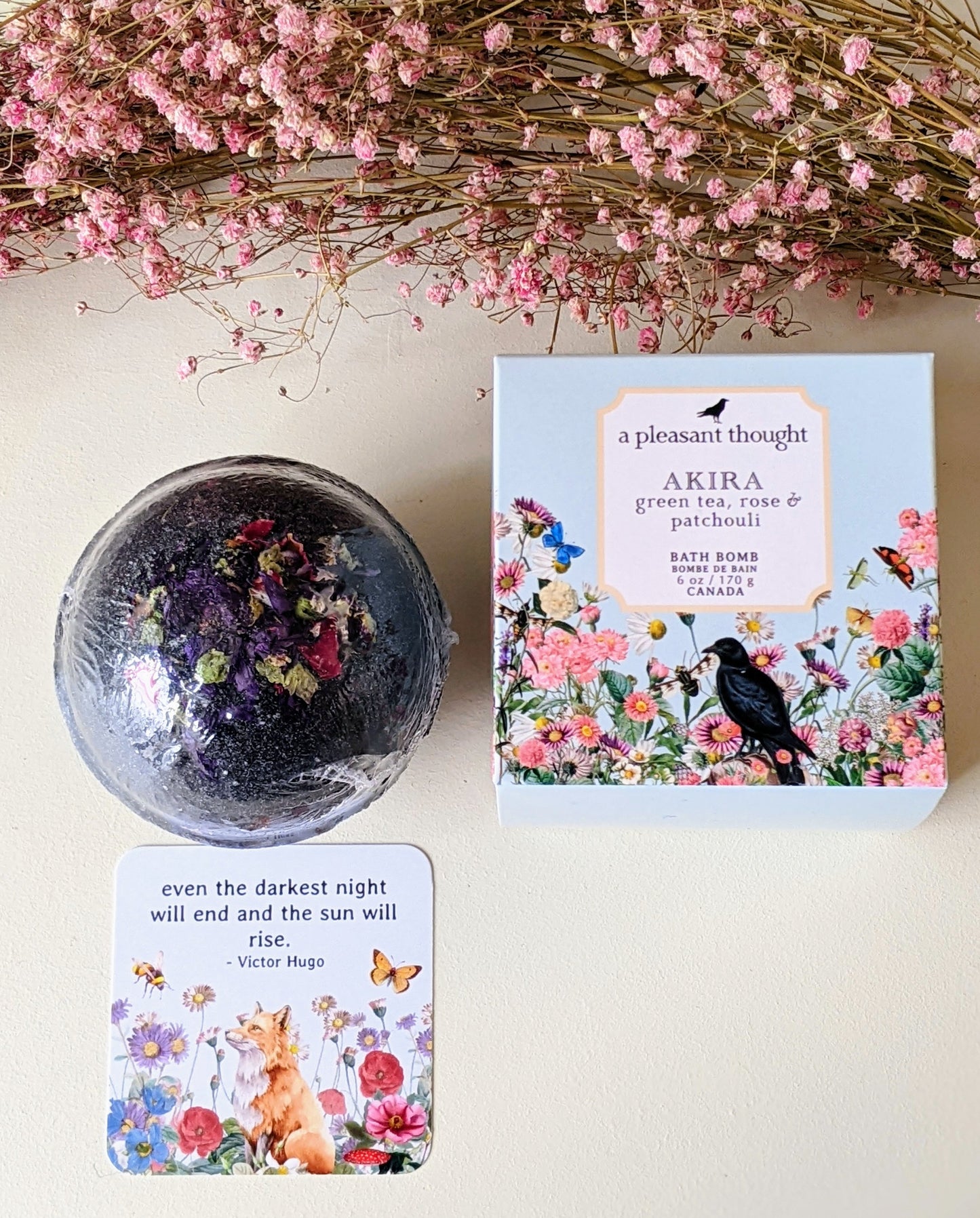 AKIRA | GREEN TEA, ROSE & PATCHOULI | BATH BOMB