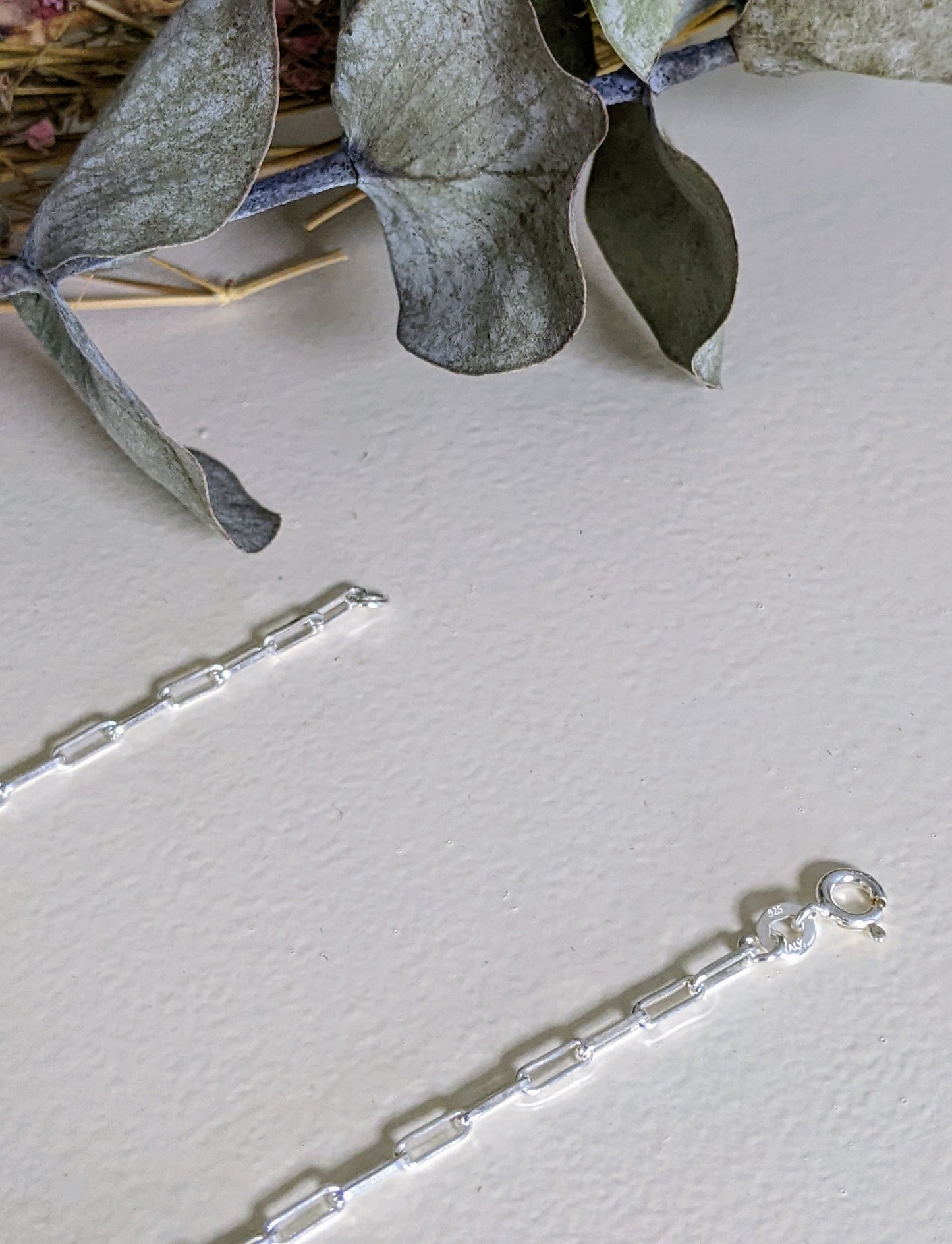 Mini Paperclip Silver Chain Necklace