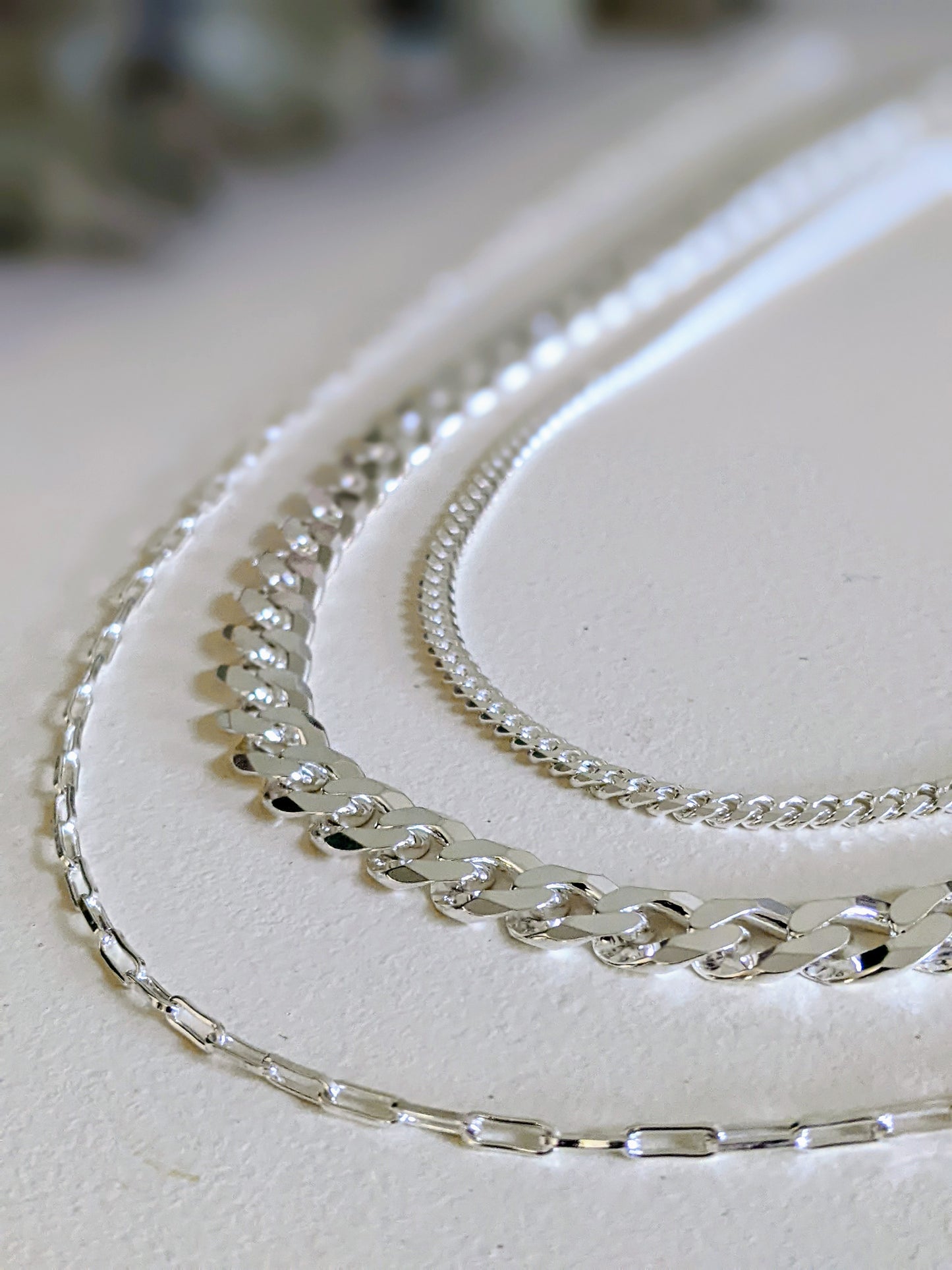 Mini Paperclip Silver Chain Necklace