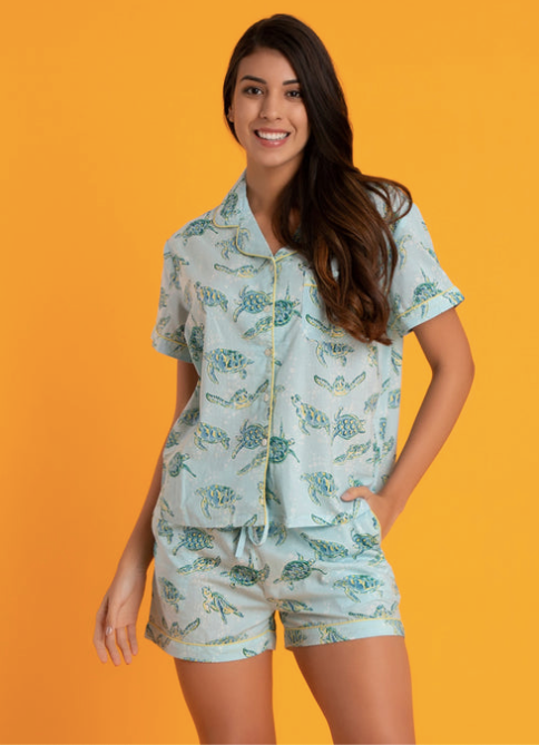 Turtle Shorts Pyjama Set