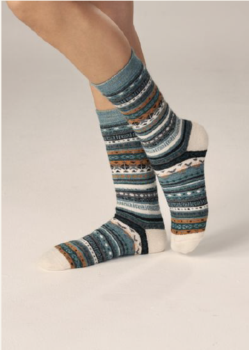 Mint Fair Isle Socks