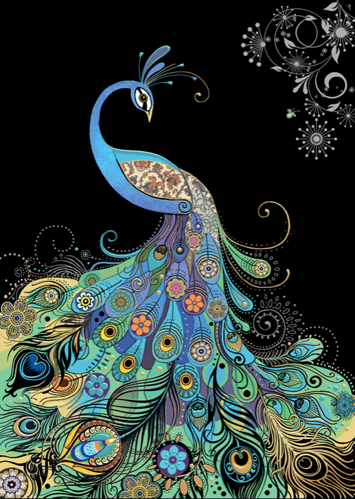 Peacock Card