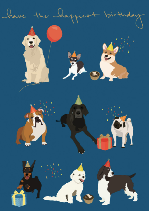 Have the happiest birthday – Dogs Card