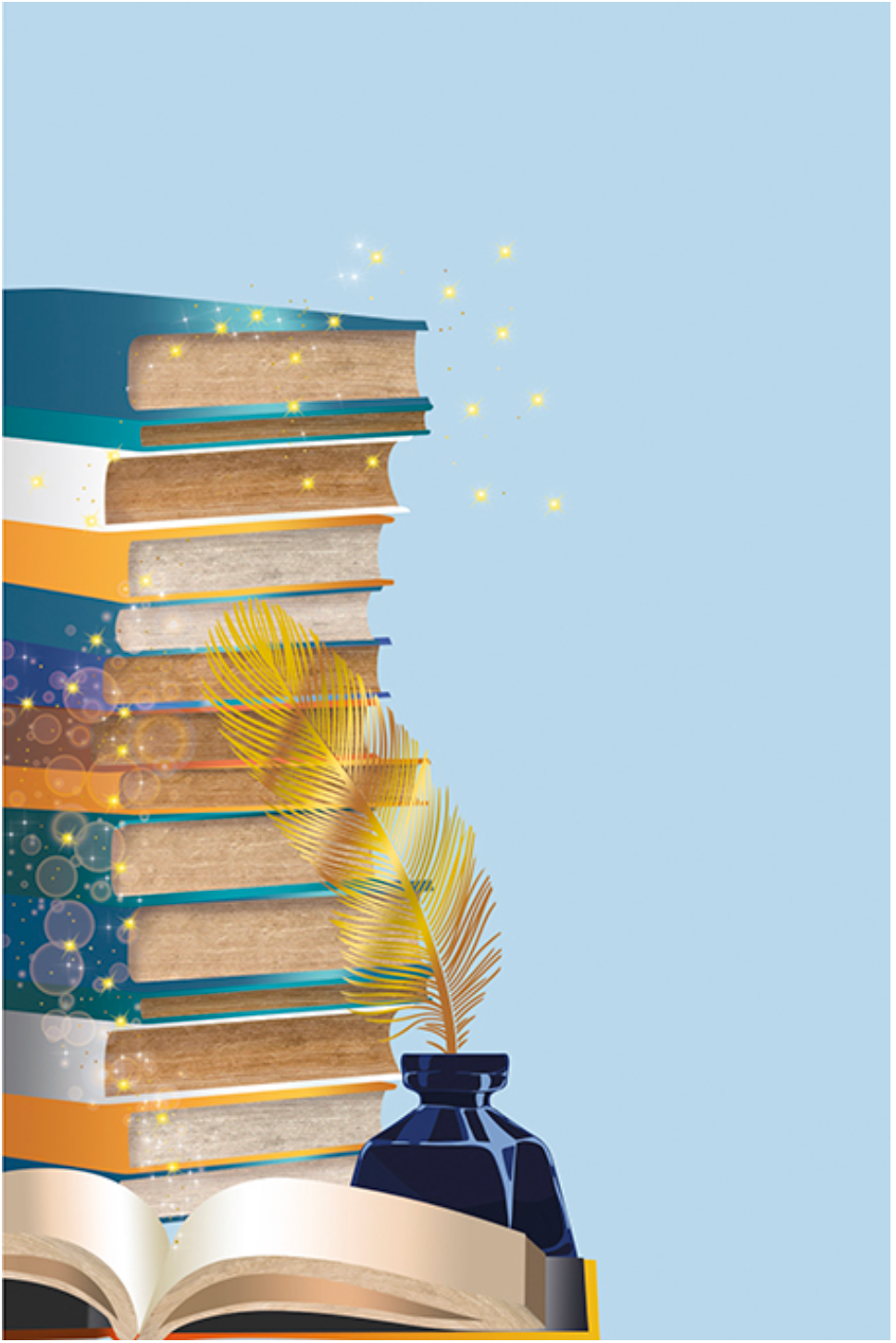 Books & Plume Card
