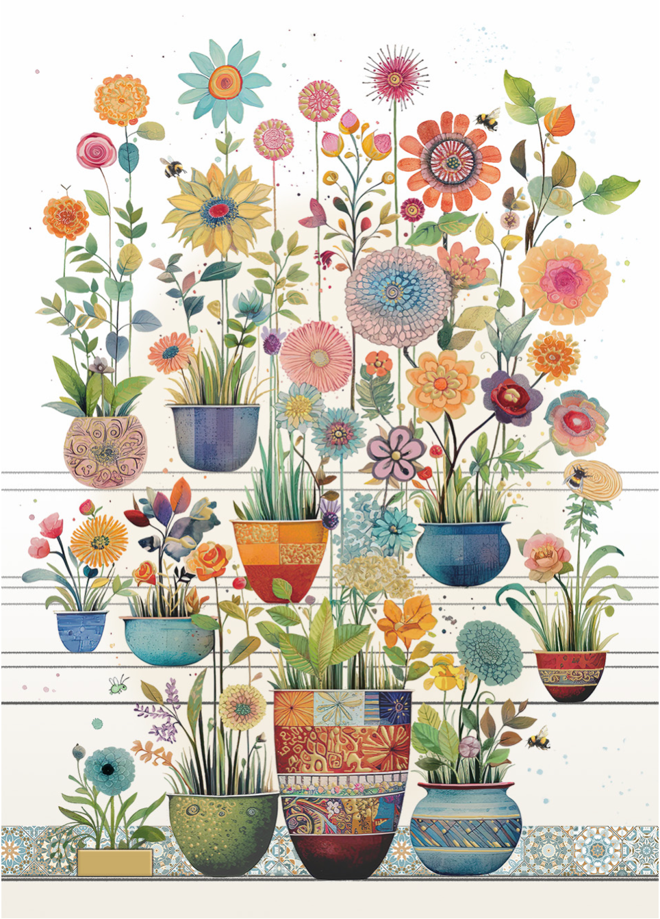 Potted Flowers Card