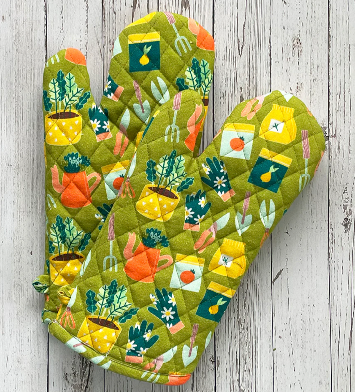 Plant Lovers Oven Mitt Set of 2.