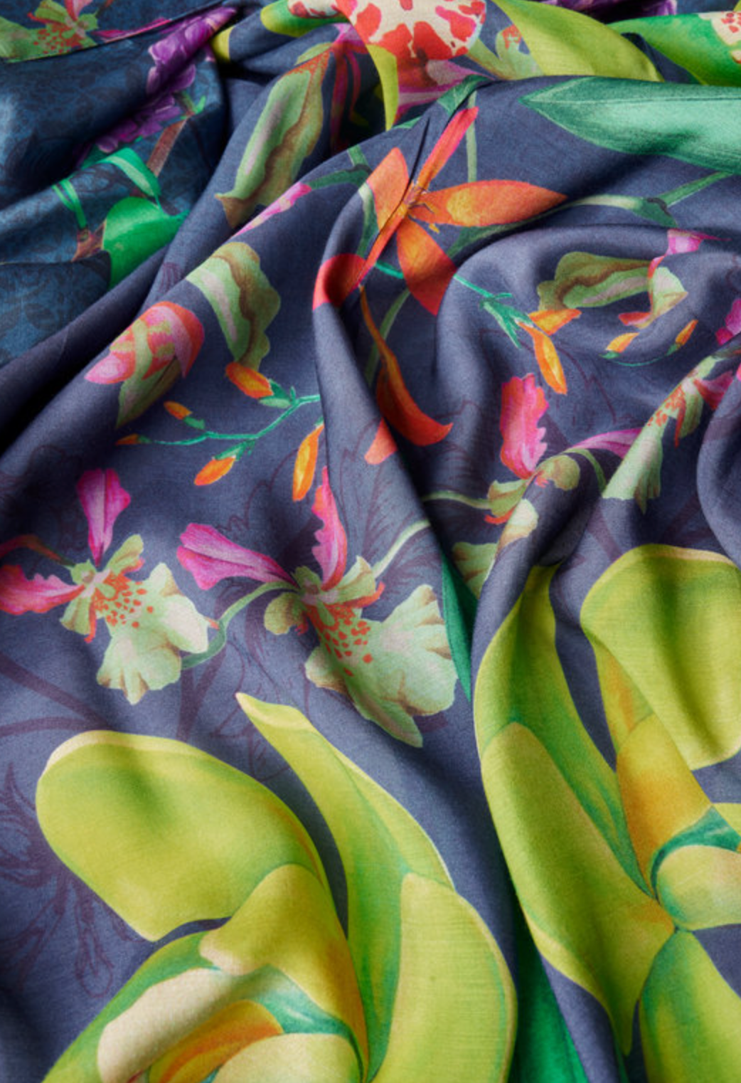 Exotic Evening in Ink Kimono Gown
