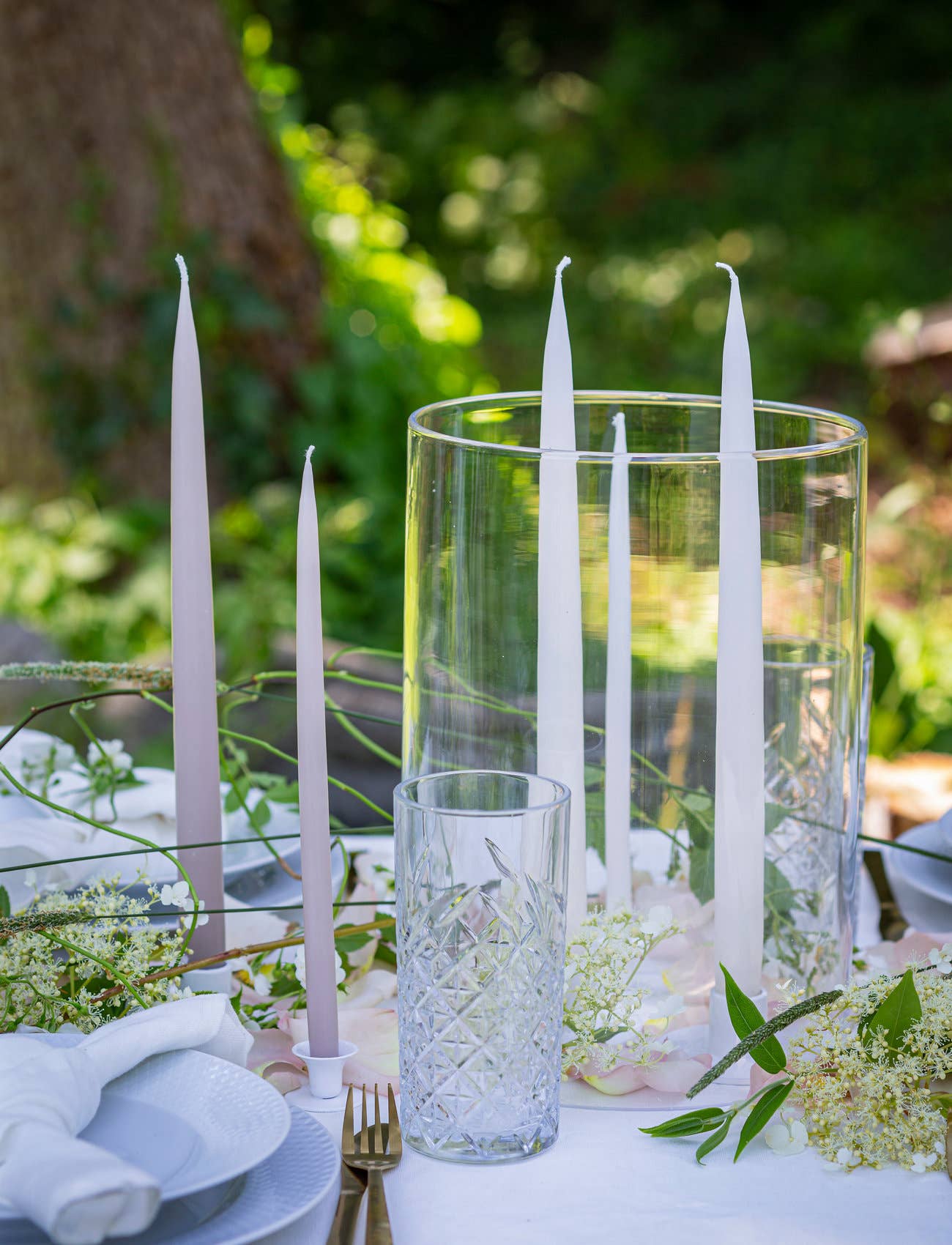 Off White Danish 10" Taper- Pair