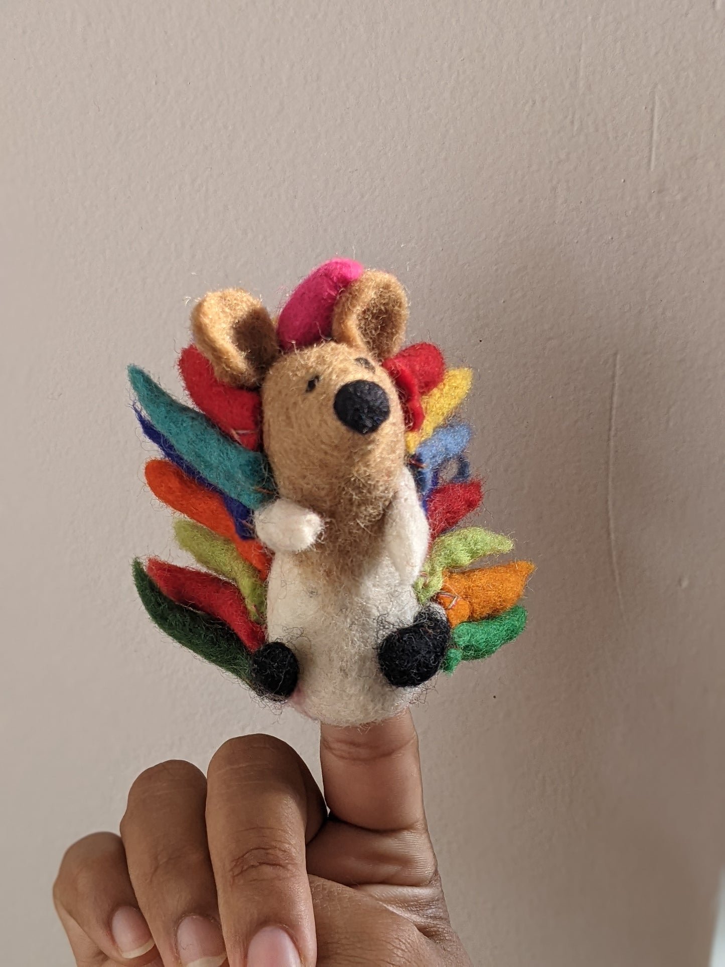Sprinkles the Hedgehog Finger Puppet