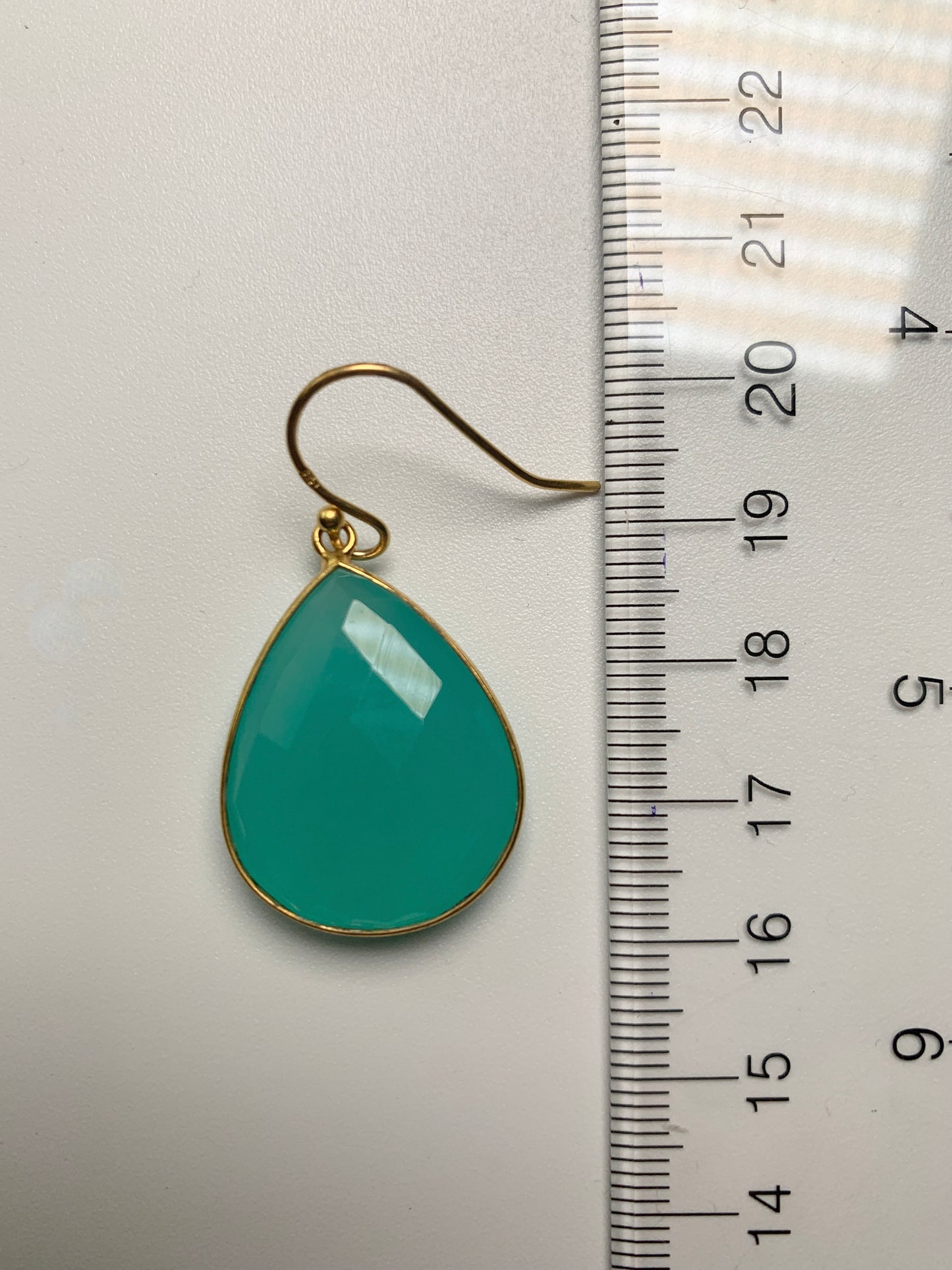 Reina Earrings- Aqua Chalcedony