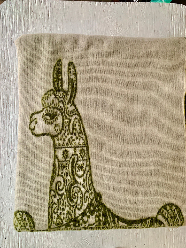 No Probllama Verde Reversible Blanket