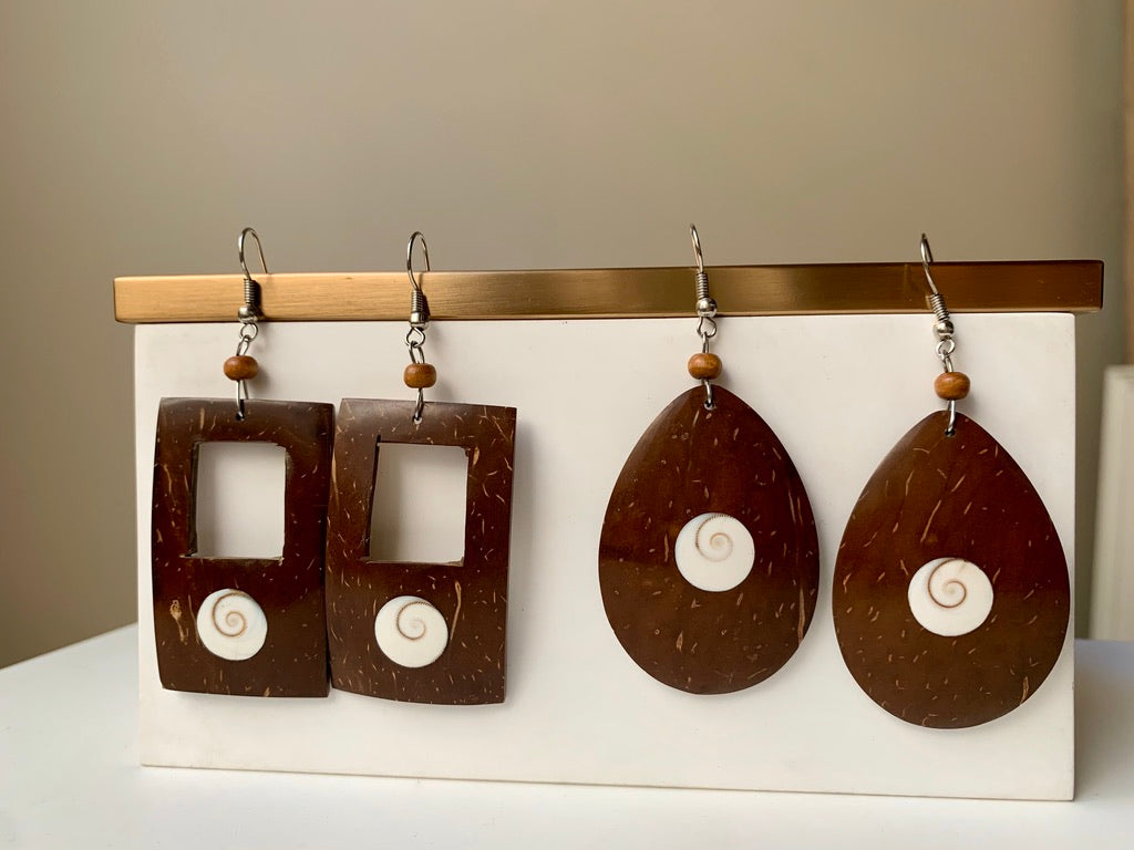 Coconut Shell Earring