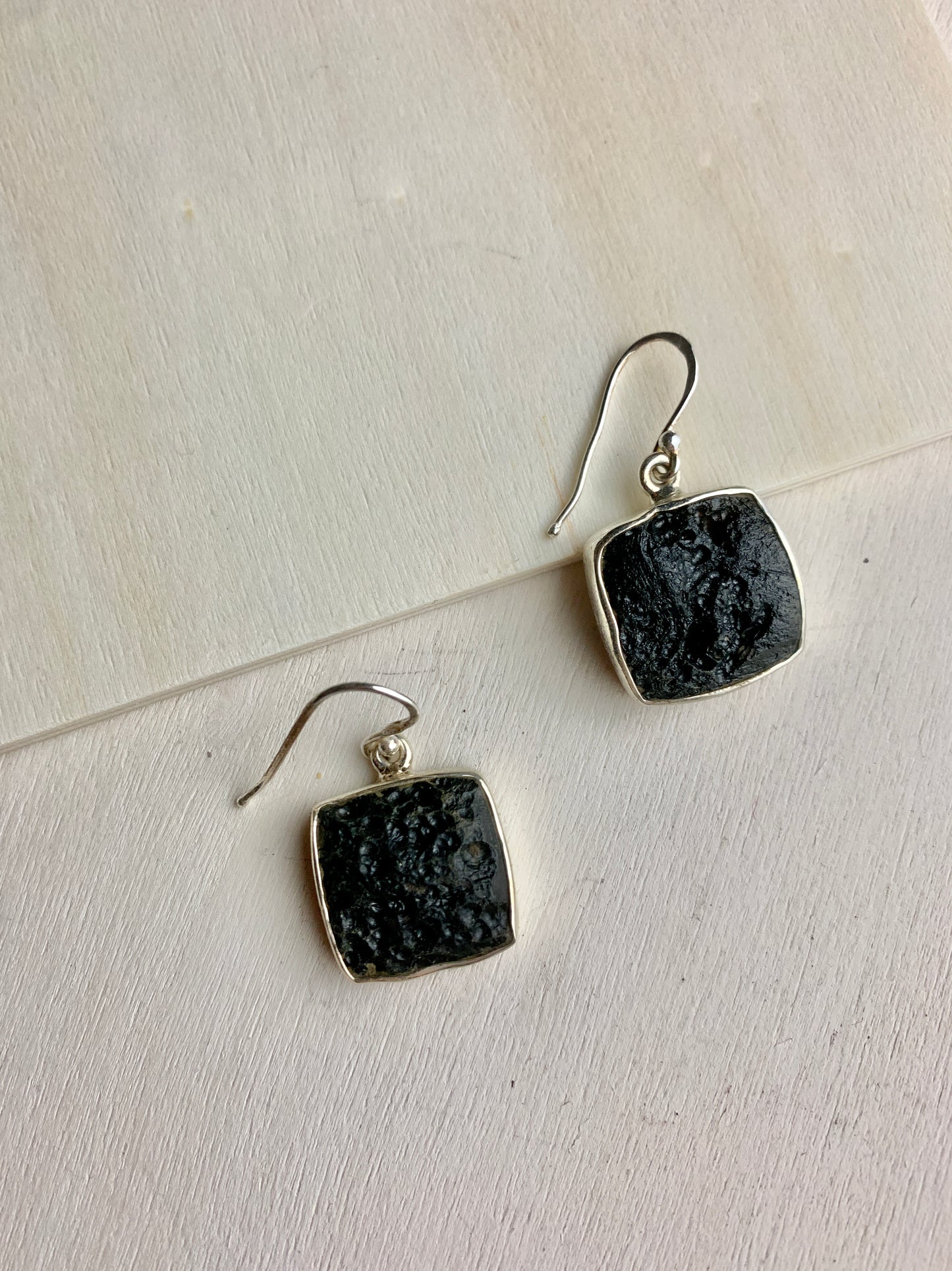 Square Raw Earrings