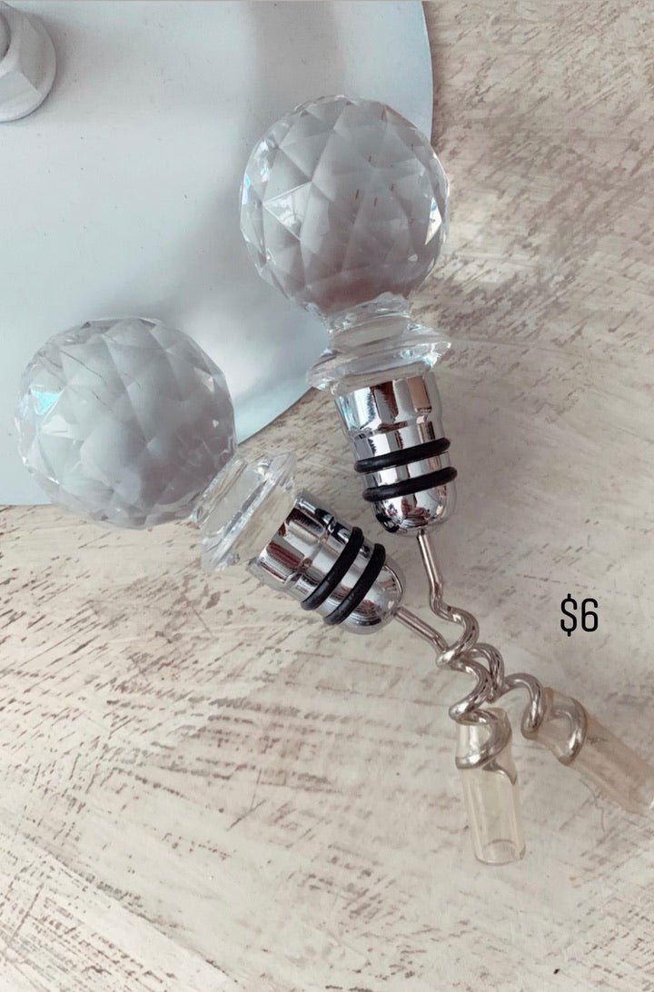 Crystal Clear Bottle Wine opener/stopper