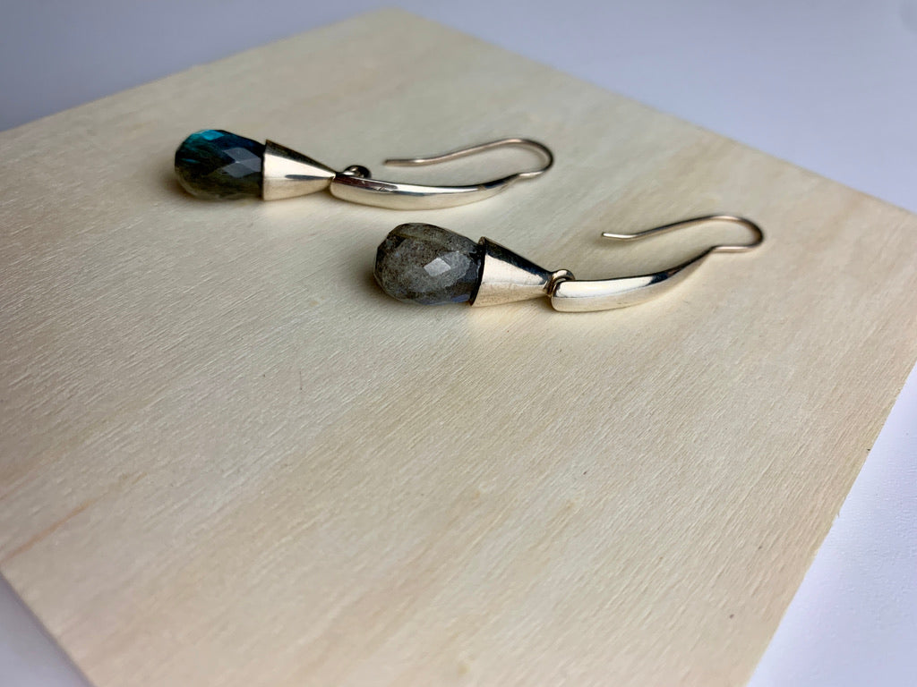 Keira Drop Earrings- Labradorite
