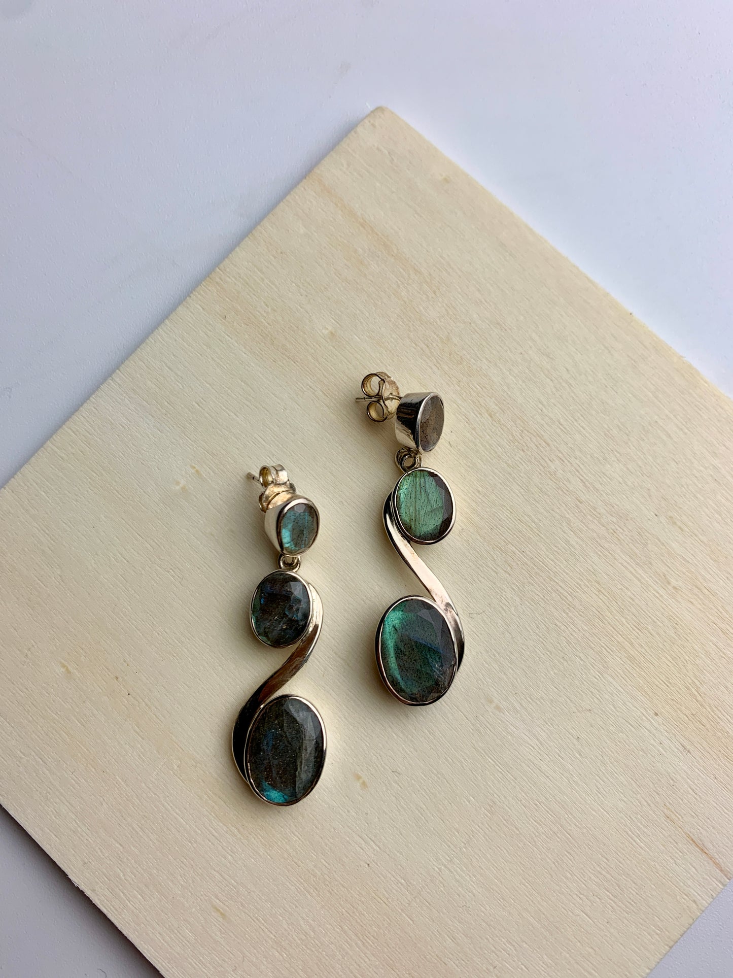 Lawrence Earrings- Labradorite