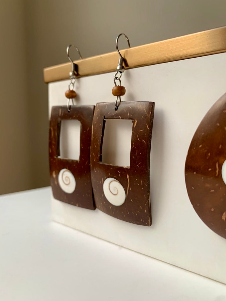 Coconut Shell Earring