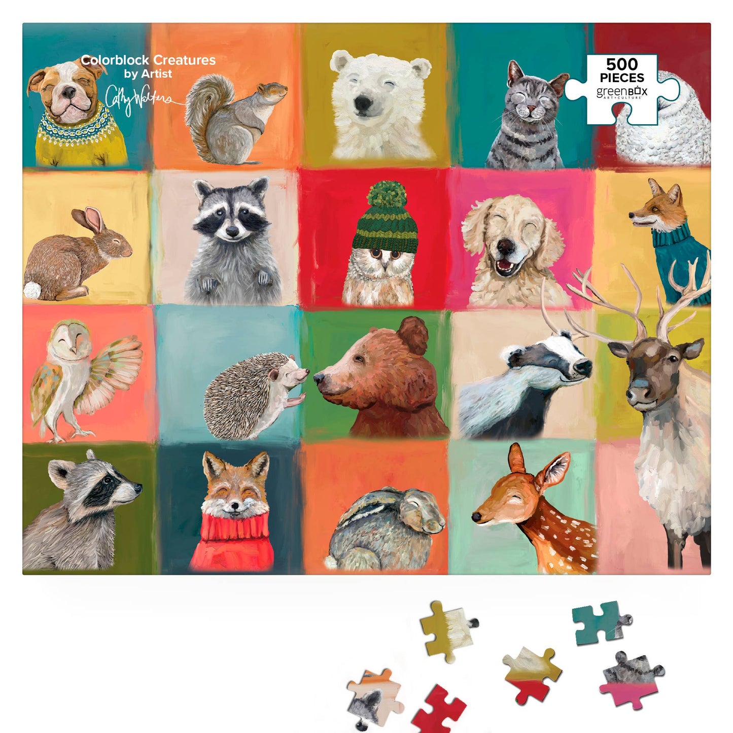 Colorblock Creatures by Cathy Walters Puzzle