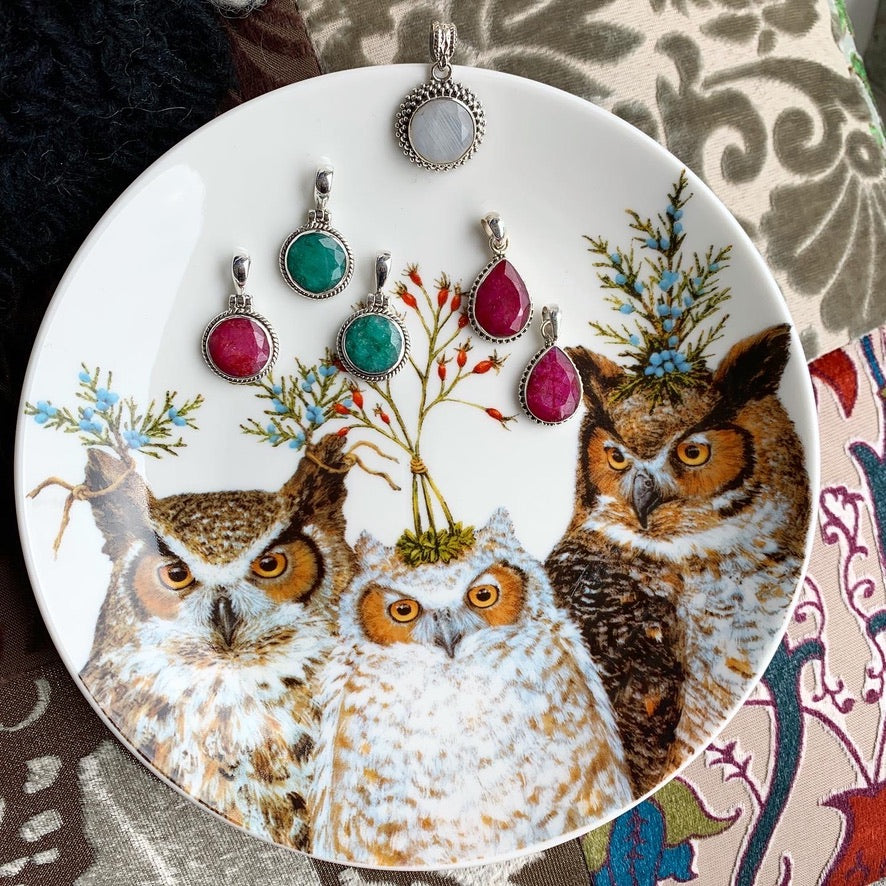 Rosa Ruby Teardrp Pendant