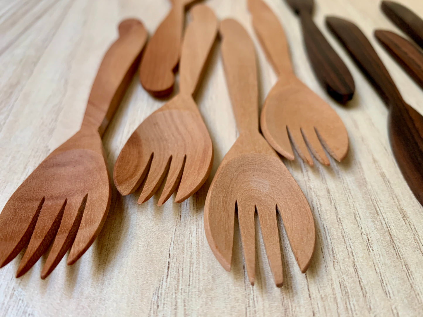 Wood Fork Set of 5