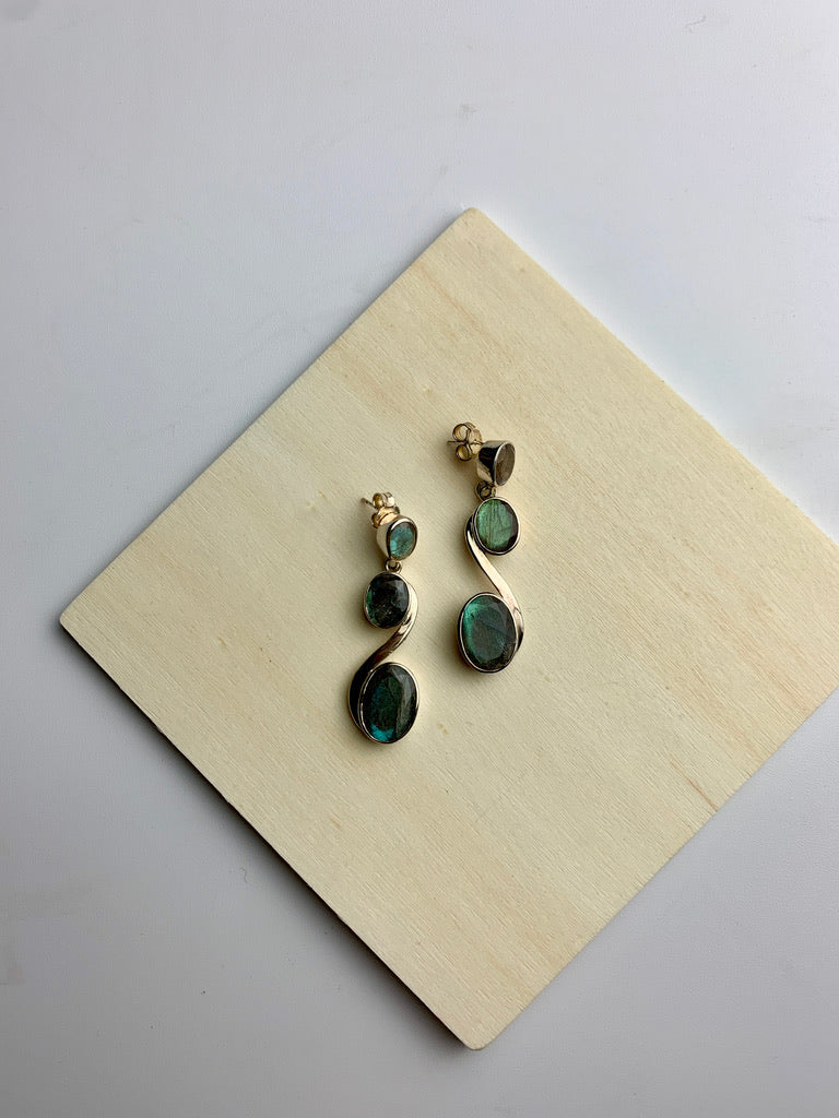 Lawrence Earrings- Labradorite