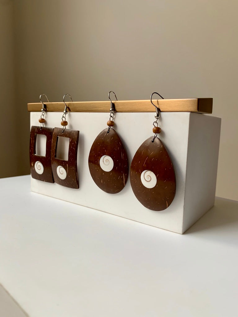 Coconut Shell Earring